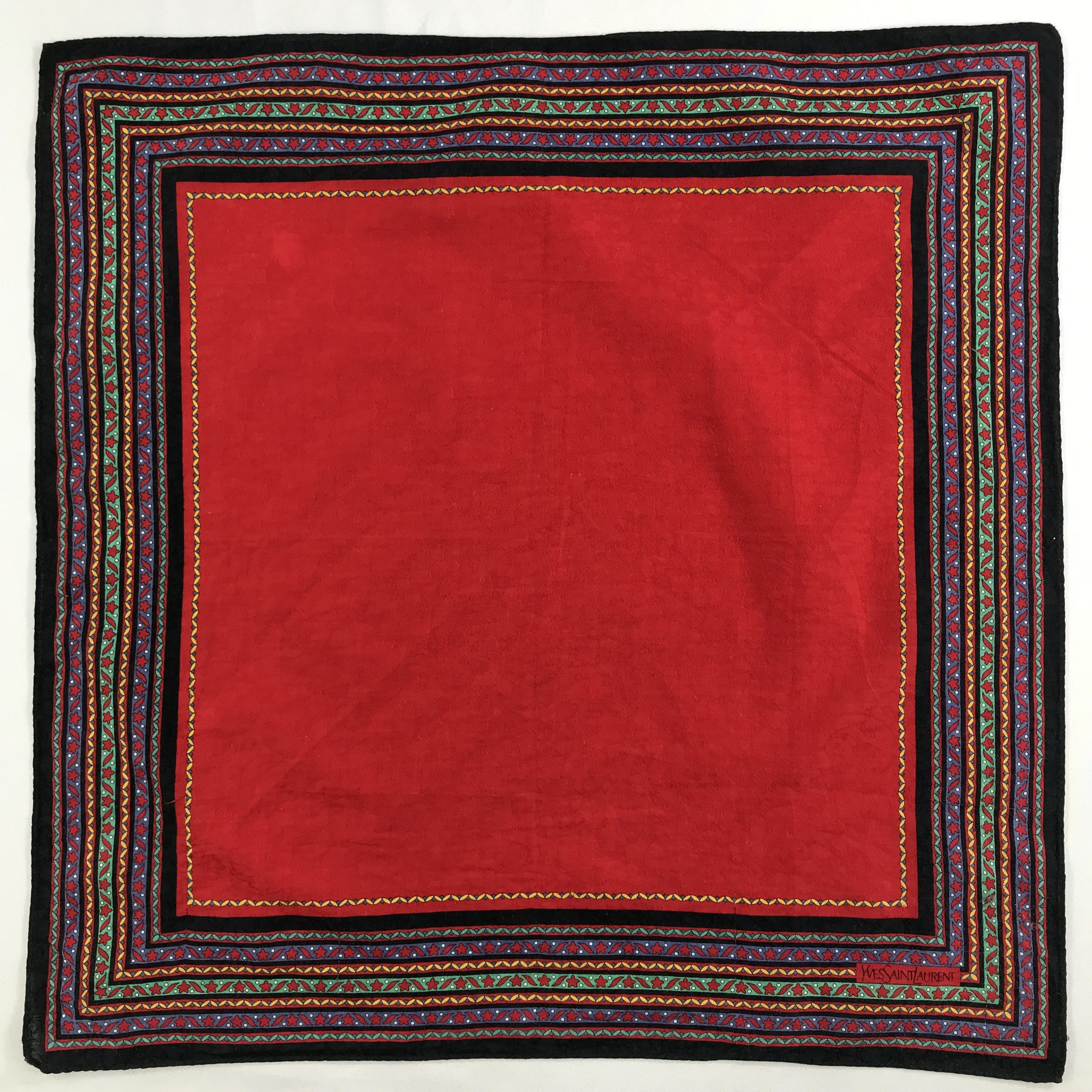 Vintage × Yves Saint Laurent Yves Saint Laurent Bandana / Handkerchief/Neckerchief -S2574 Size ONE SIZE - 1 Thumbnail