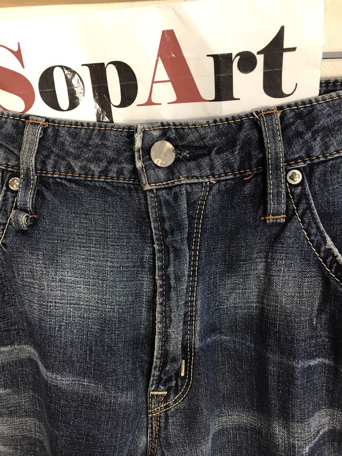 Edwin × Japanese Brand × Vintage Vintage Edwin Function Distressed Zipper Denim Short Size US 35 - 7 Thumbnail