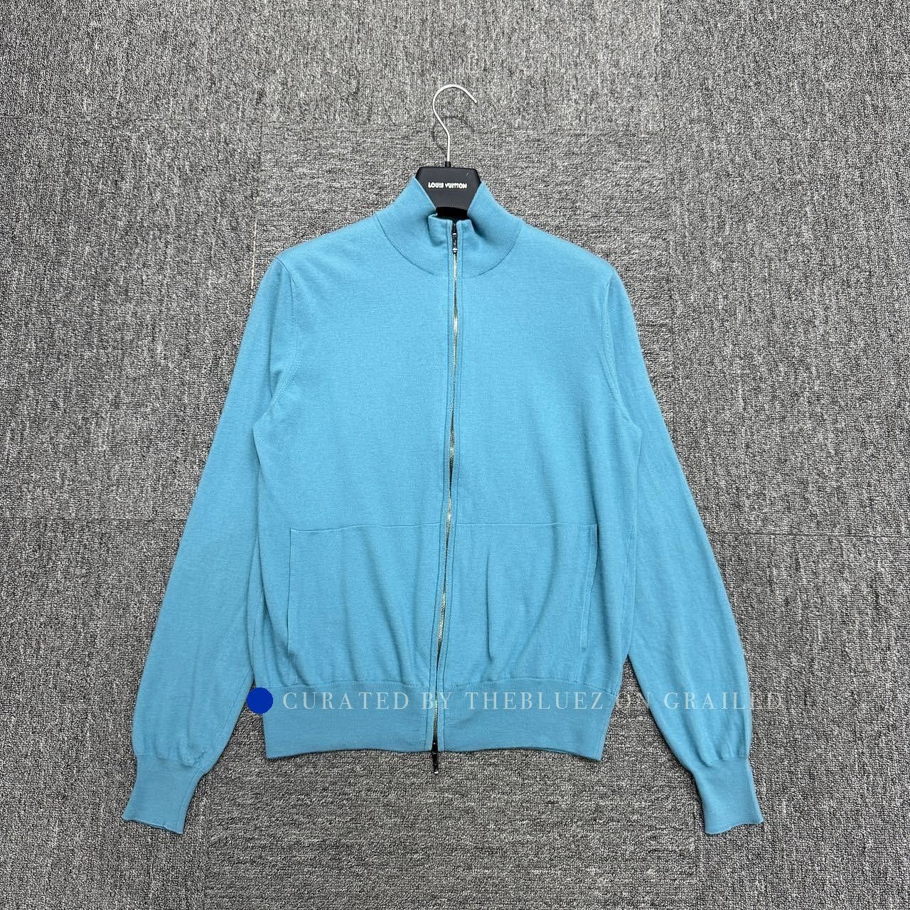 Loro Piana Blue Zip-Up Knit Sweater Jacket Size US S / EU 44-46 / 1 - 1 Thumbnail