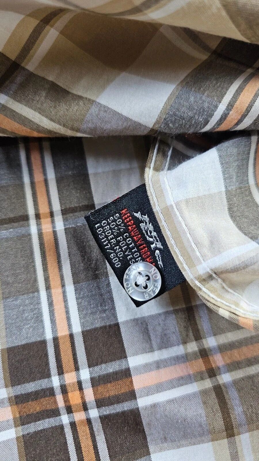 No Fear No Fear Vintage 90s Brown Plaid Flannel Shirt Grunge Men L Size US L / EU 52-54 / 3 - 6 Thumbnail
