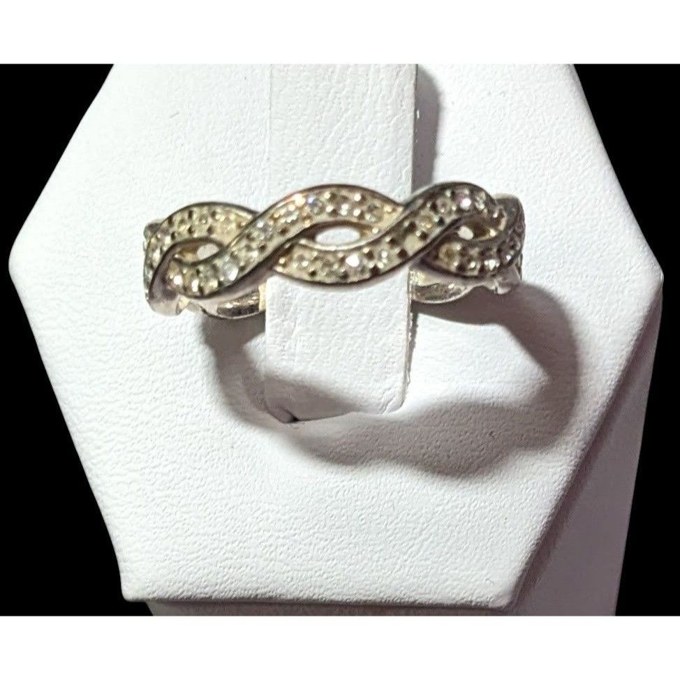 Other Infinity Clear Stoned Silver Tone Ring Size 8 Size ONE SIZE - 1 Thumbnail