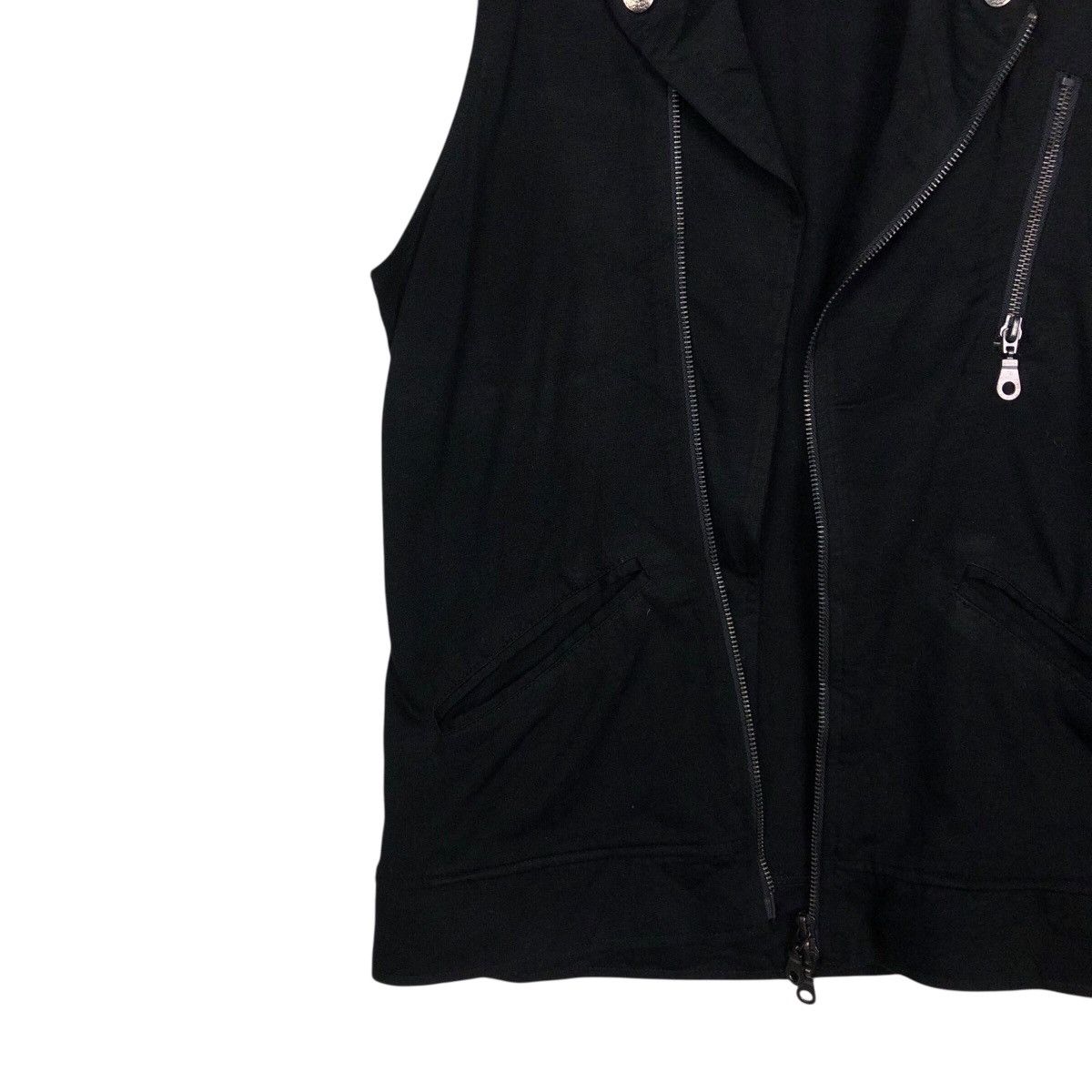 Hysteric Glamour 📌Rich Black Double Collar Tank Top Punk Design In The Attic Size US M / EU 48-50 / 2 - 5 Thumbnail
