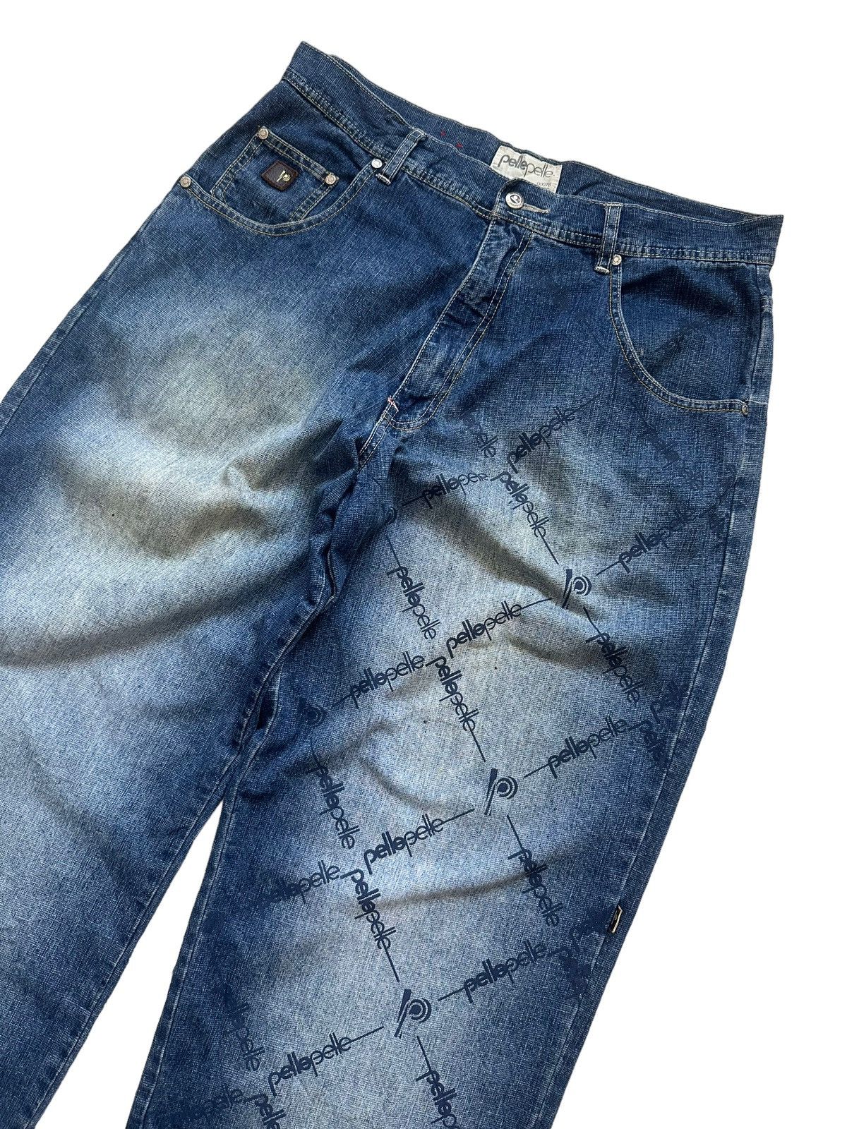 Marc Buchanan Vintage Y2k Pelle Pelle Monogram Baggy Pants Size US 36 / EU 52 - 2 Thumbnail