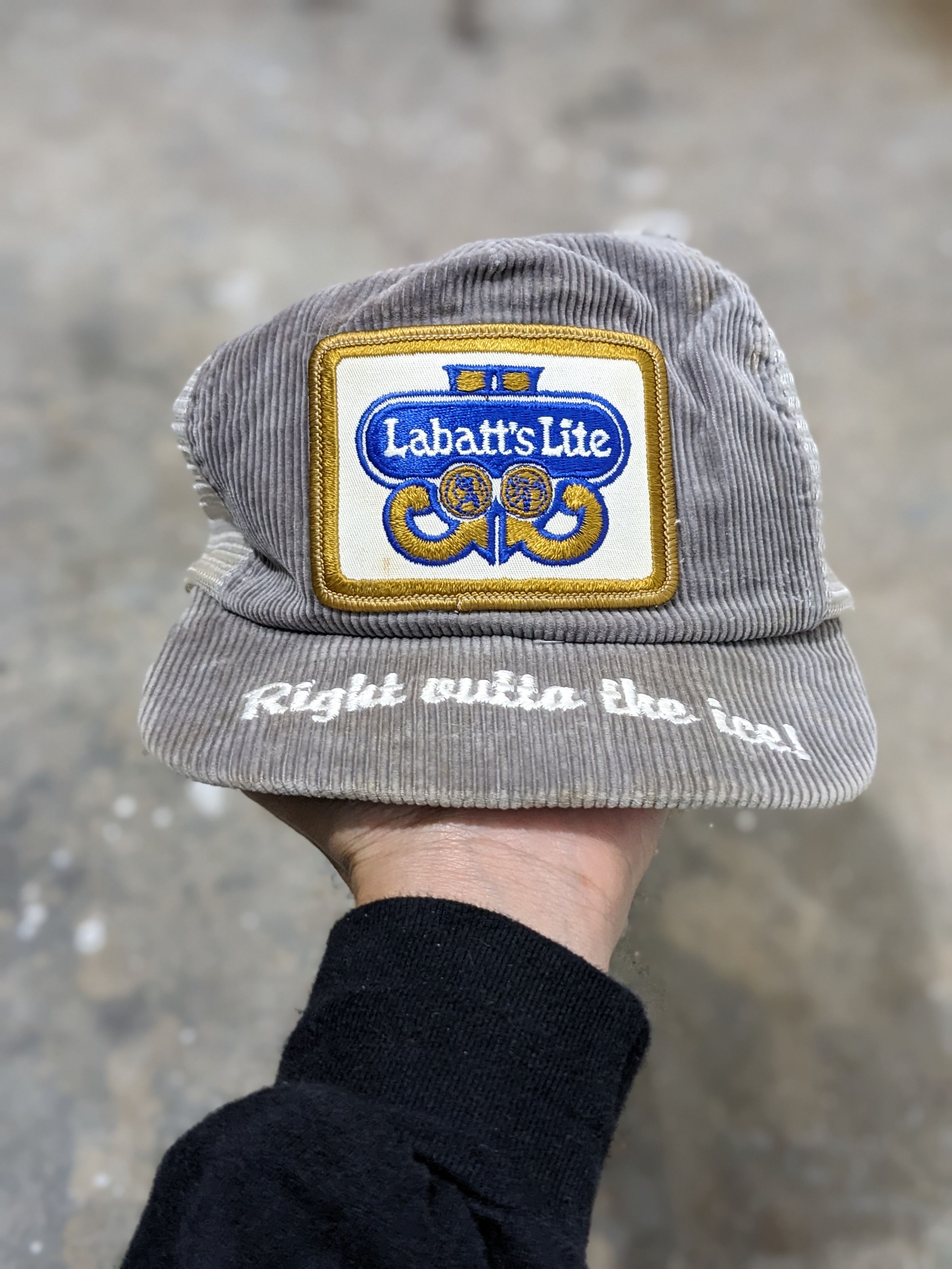 Vintage Labatt's Lite Trucker Hat Corduroy Size ONE SIZE - 1 Thumbnail
