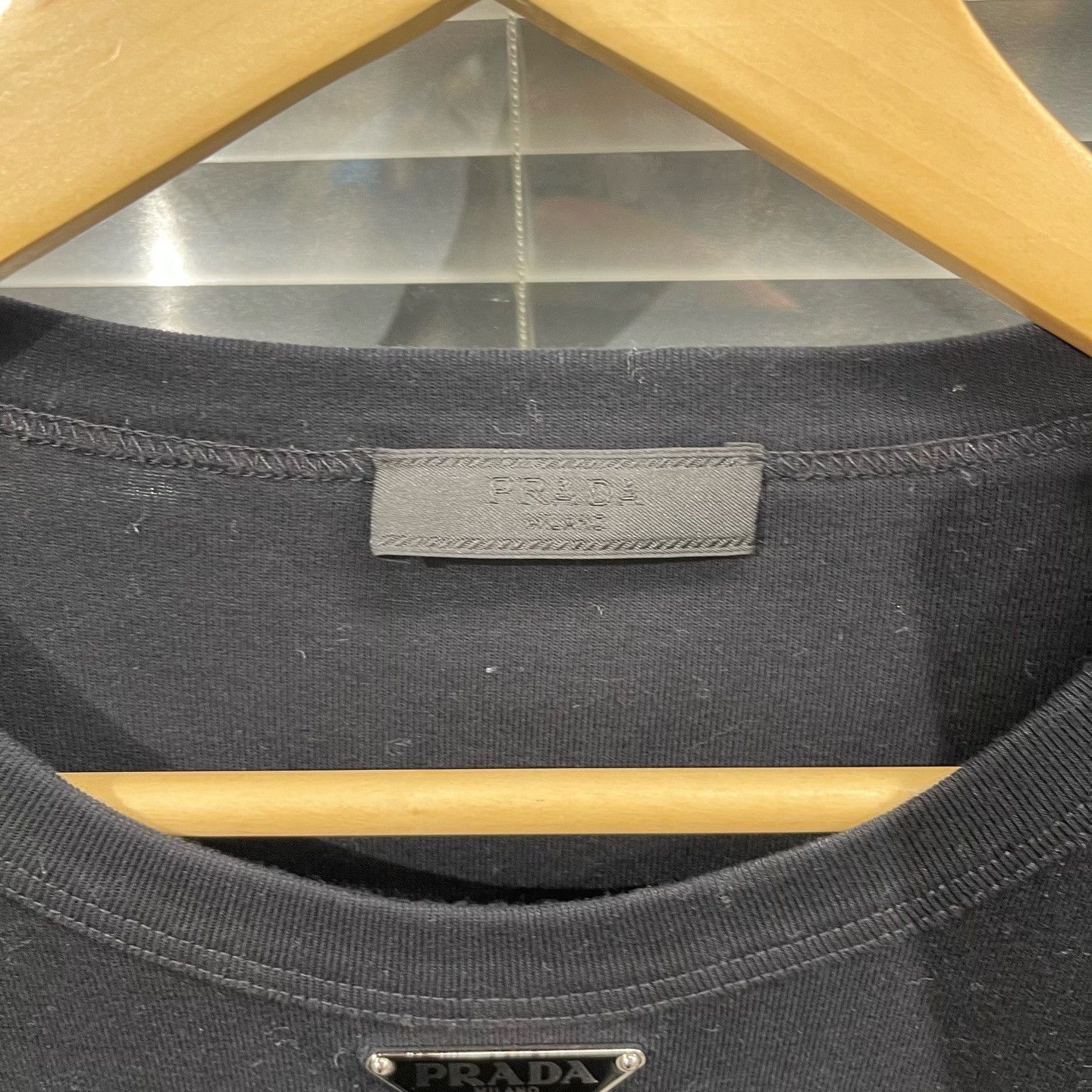 Prada Prada Triangle Logo T-Shirt Size US XL / EU 56 / 4 - 4 Thumbnail