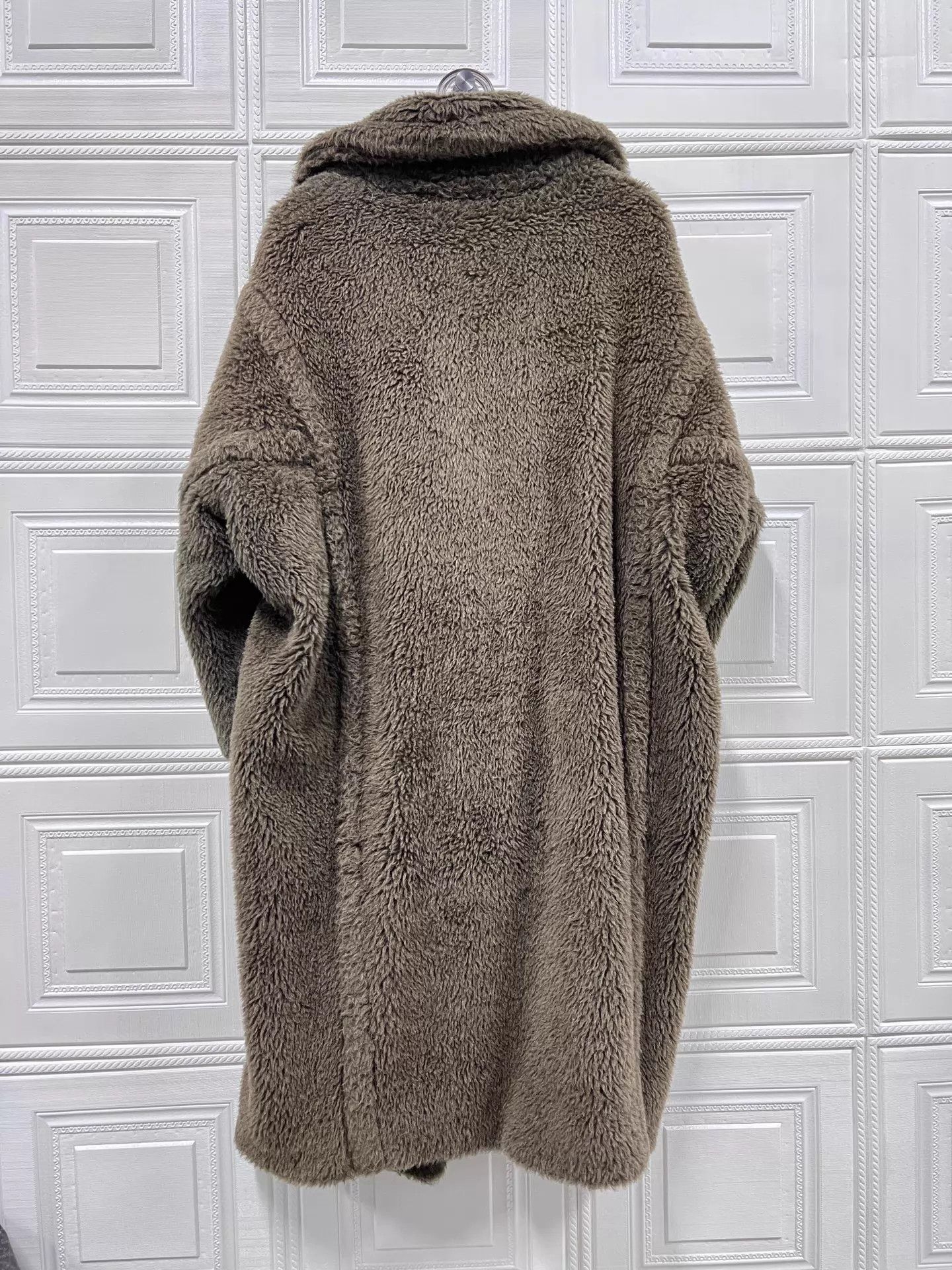 Max Mara MaxMara Teddy Cashmere DB Khaki Green Long Coat XS Size XS / US 0-2 / IT 36-38 - 2 Thumbnail