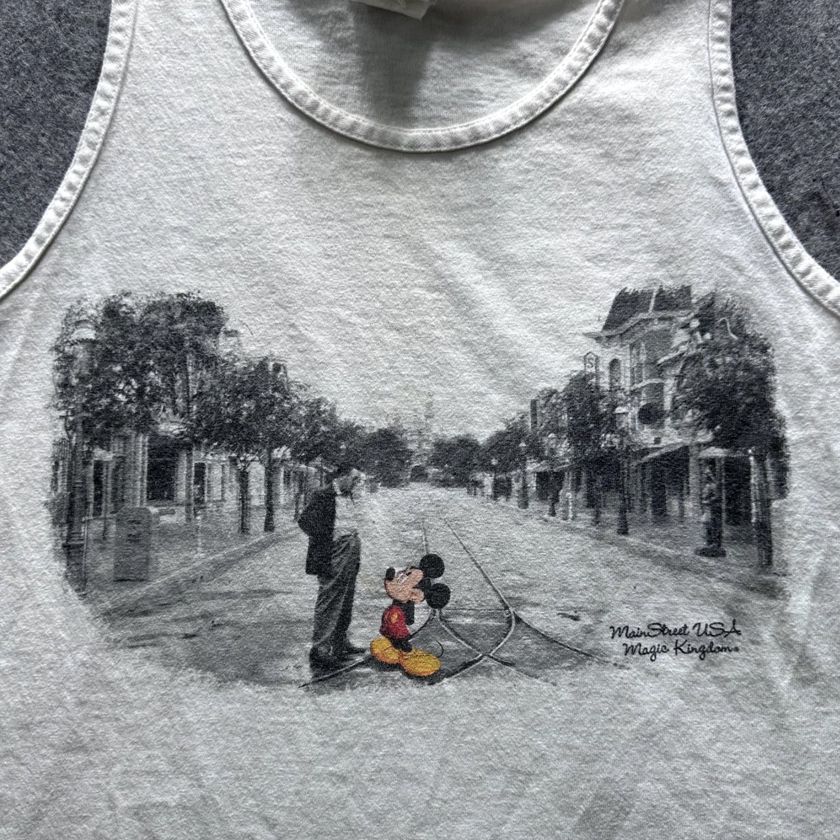 Disney VINTAGE Disney Shirt Mens S White Main Street USA Mickey Tank Magic Kingdom Size US S / EU 44-46 / 1 - 2 Thumbnail