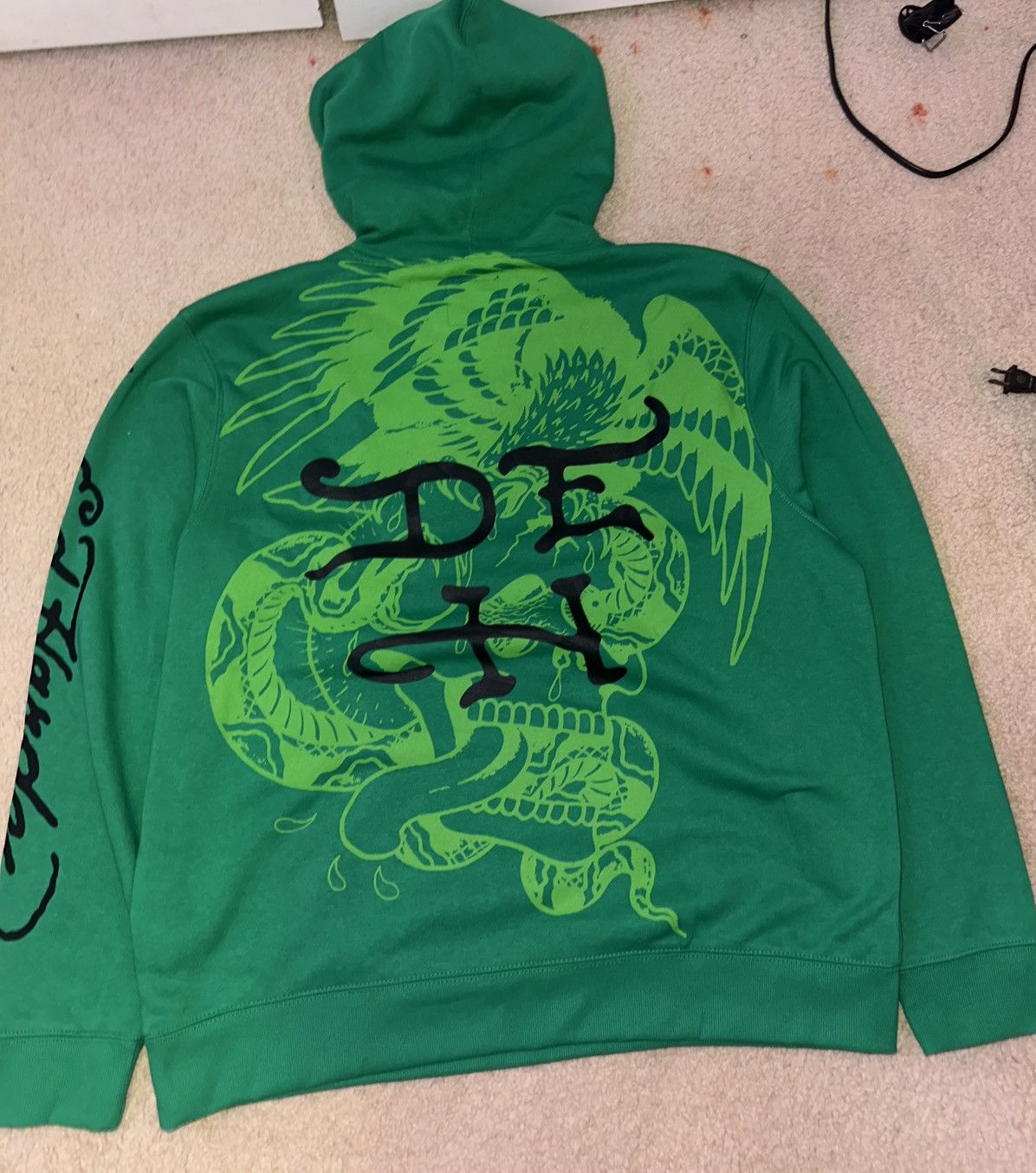 Ed Hardy ED HARDY GREEN NEW YORK COBRA HOODIE Size US XL / EU 56 / 4 - 2 Thumbnail