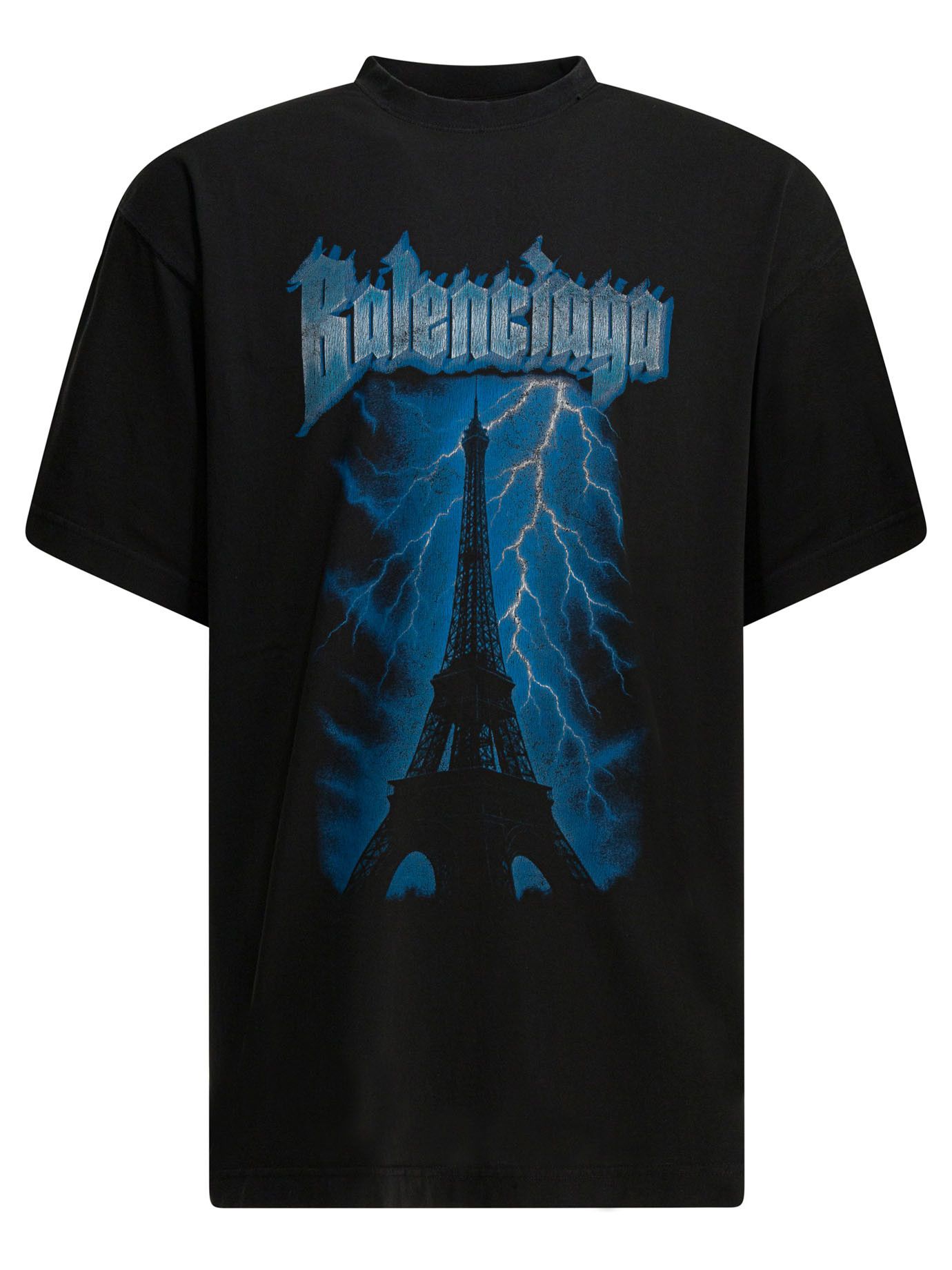 Balenciaga Paris Thunderstorm Crewneck T-Shirt tag size S Men - USA Duties Paid