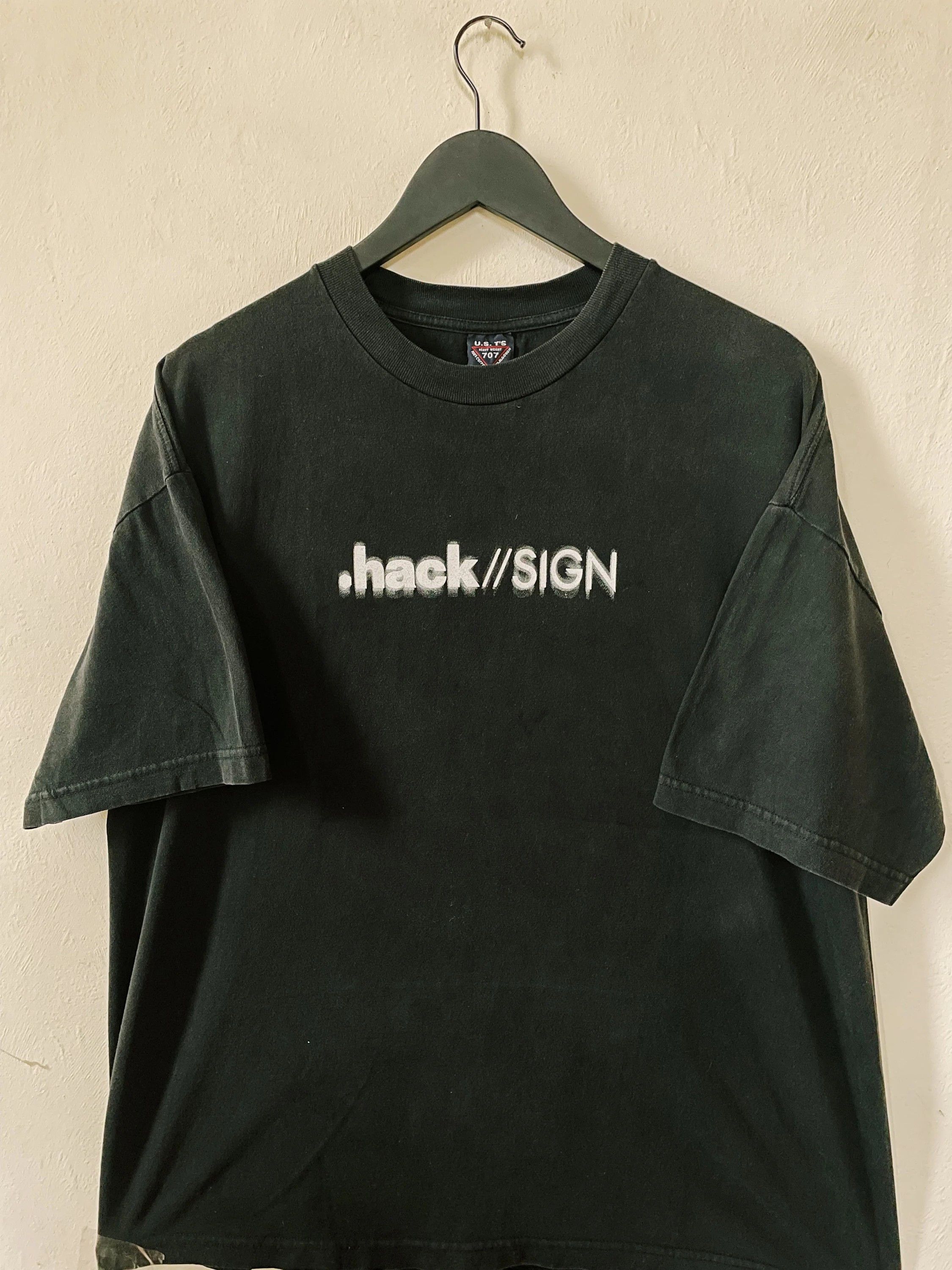 Anime Vintage 2002 .hack//SIGN Short Sleeve T-shirt Black Size US XL / EU 56 / 4 - 2 Thumbnail