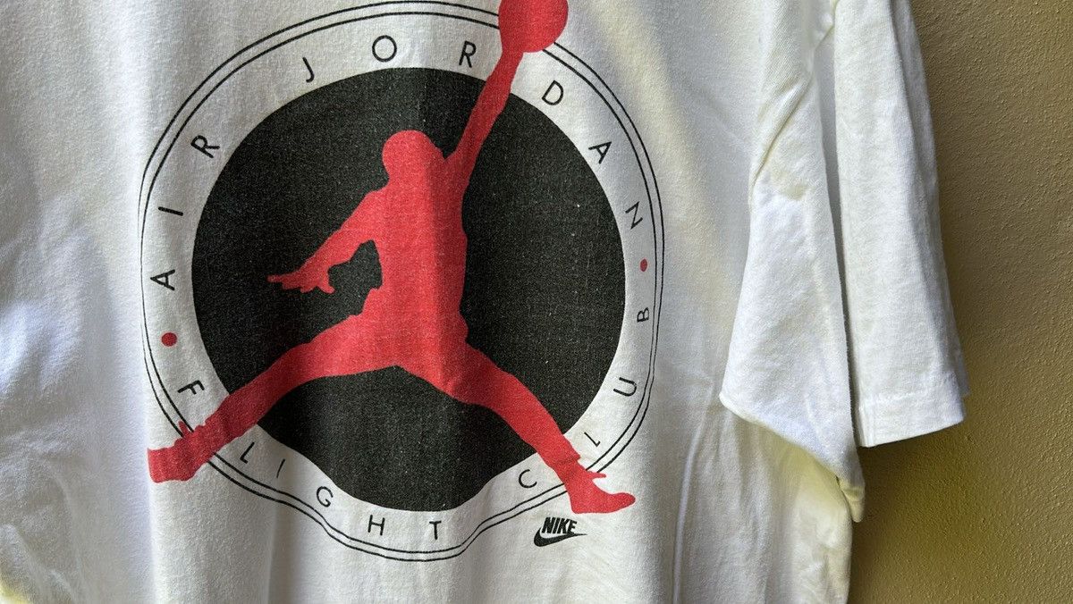 Jordan Brand × Nike × Vintage 1991 Jordan Flight Club White Shirt Size US L / EU 52-54 / 3 - 3 Thumbnail