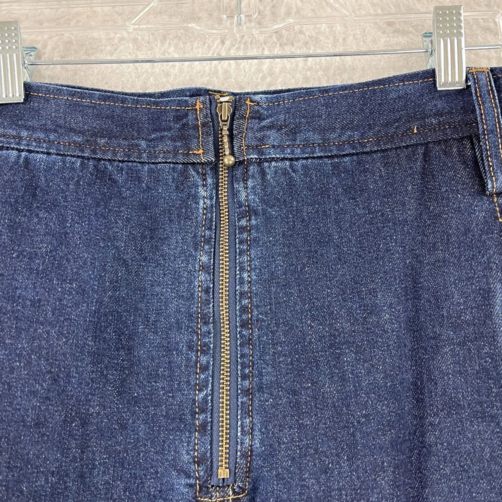 Madewell Madewell x Karen Walker Blazar Zip Jeans Womens Size 37 Wide-Leg Blue Frayed Hem Jeans Size 25" / US 0 / IT 36 - 5 Thumbnail