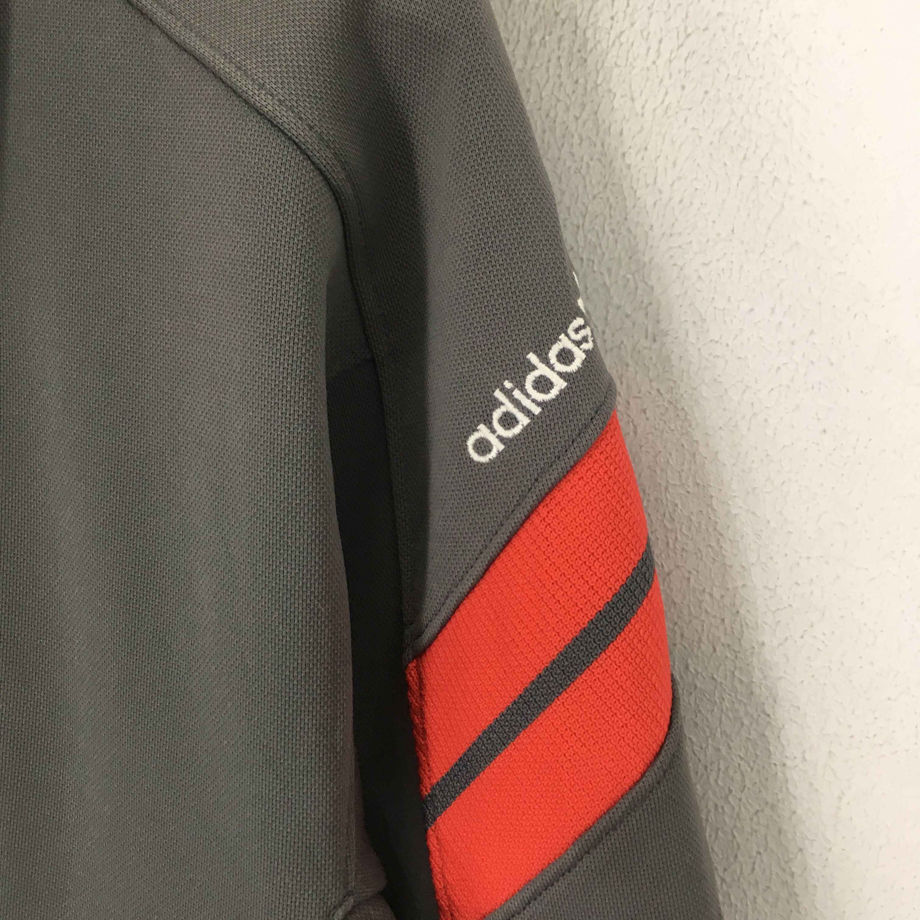 Adidas Vintage 90's Adidas Trefoil Grey Track Top Sweater Sports Size US M / EU 48-50 / 2 - 7 Thumbnail