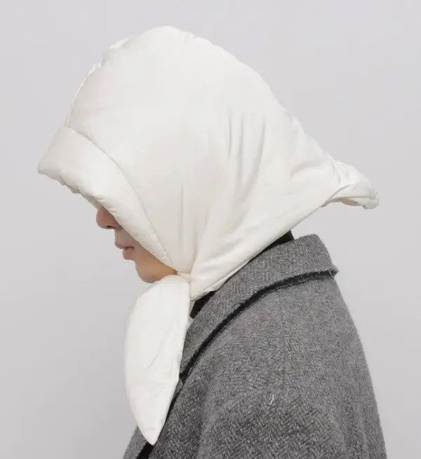 Japanese Brand Avant garde puffer self-tie trapper hat aviator beanie cap Size ONE SIZE - 5 Thumbnail
