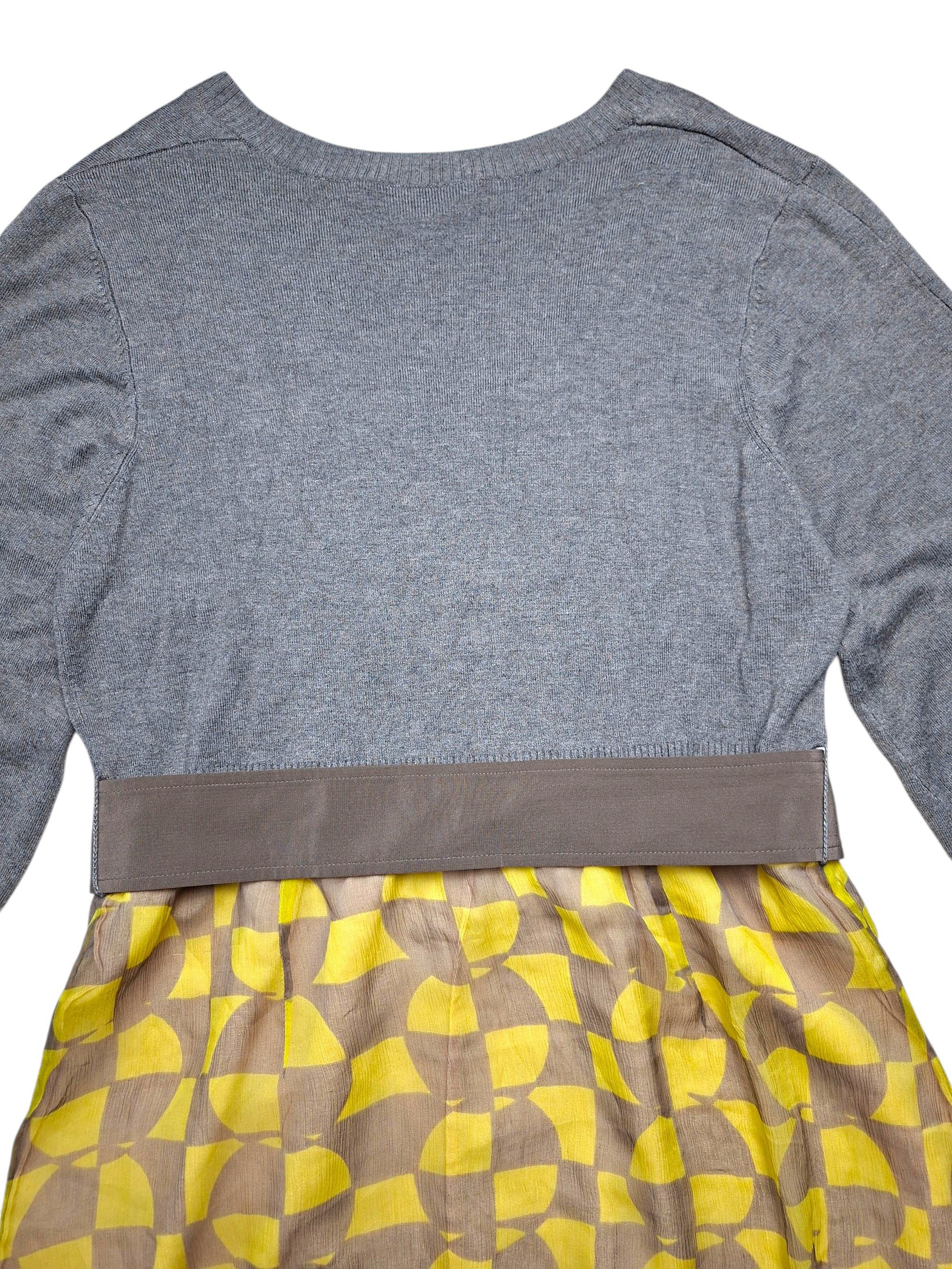 Essentiel Antwerp Essentiel Antwerp Silk Dress 40 M Grey Knit Mixed Media Size M / US 6-8 / IT 42-44 - 6 Thumbnail
