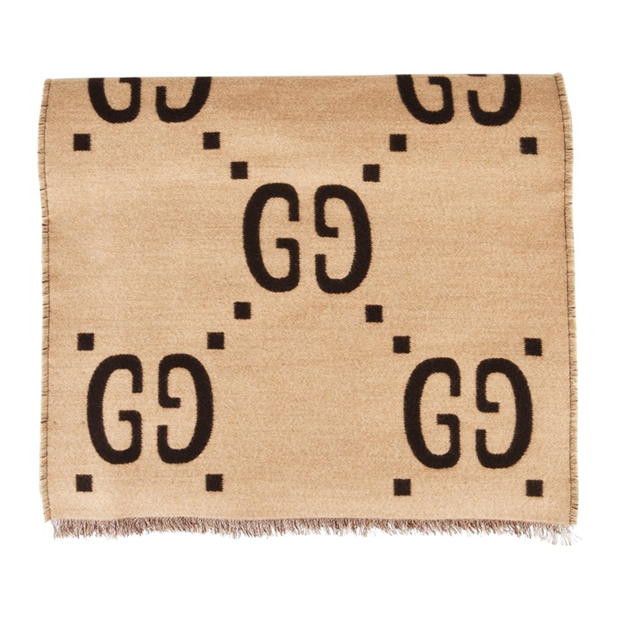 Gucci GUCCI Men'S Jacquard Wool Gg Scarf Size ONE SIZE - 4 Thumbnail