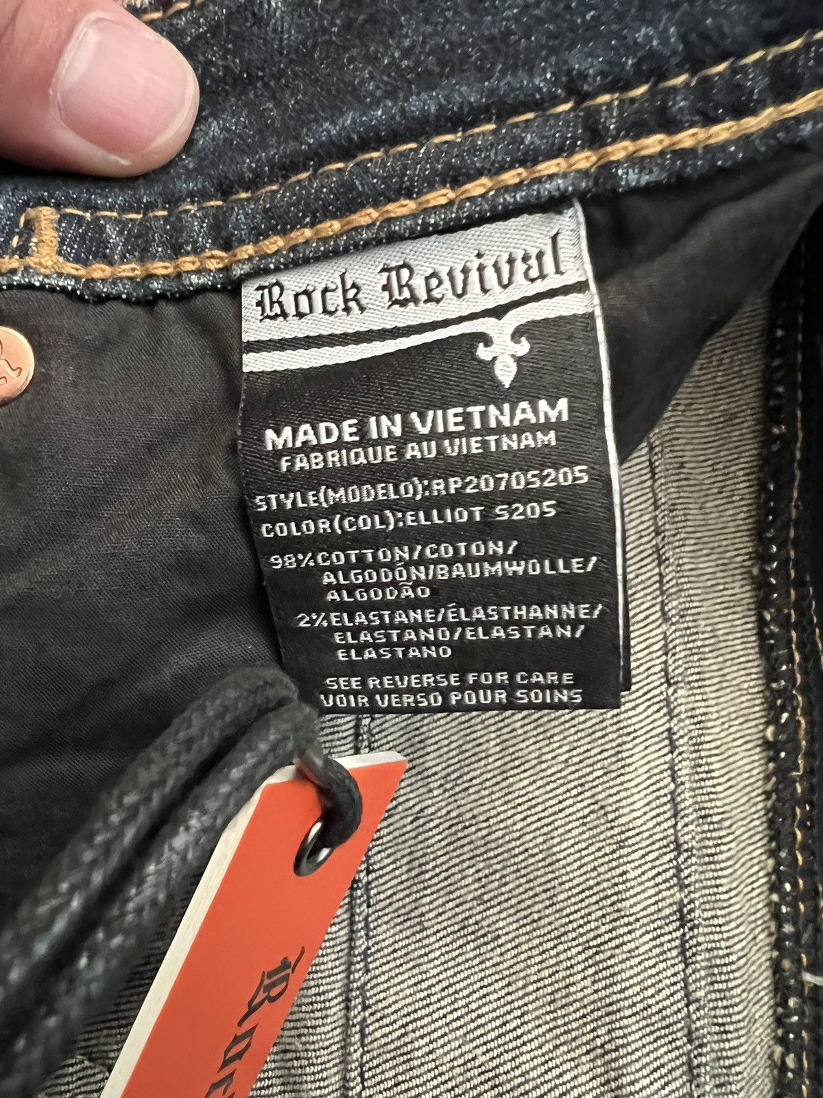 Rock Revival Rock Revival Moto Biker Distressed Tapered Leg Jeans “Elliot Size US 42 / EU 58 - 4 Thumbnail