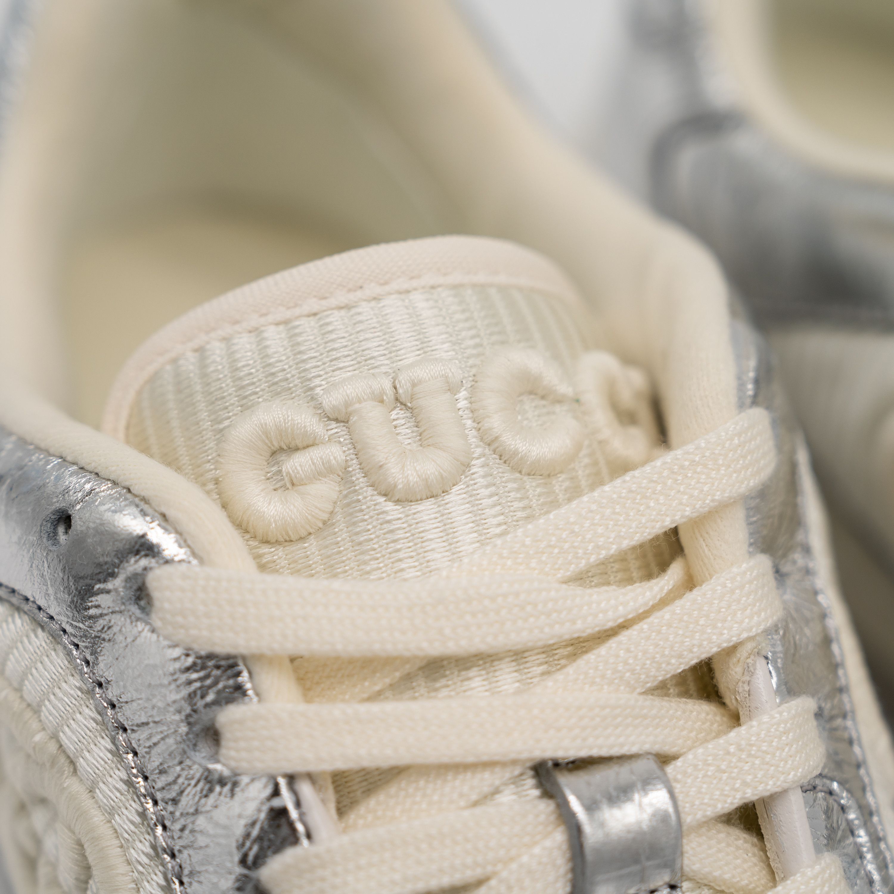 Gucci Gucci MAC80 Sneakers Metallic Silver Grey White GG Size US 6.5 / IT 36.5 - 8 Thumbnail