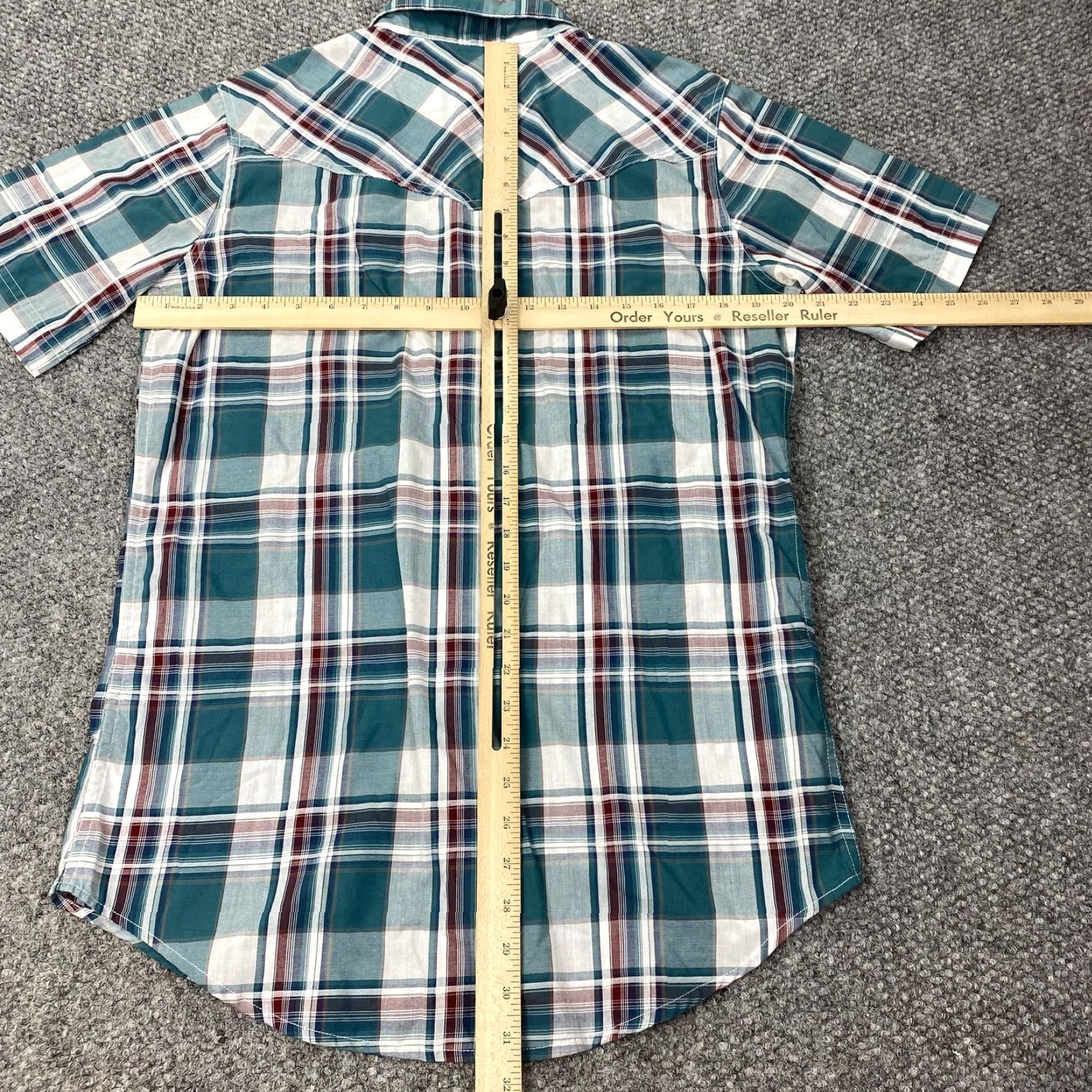 Vintage VINTAGE High Noon Shirt Mens Small Green Plaid Western Pearl Snap Short Sleeve Cowboy Size US S / EU 44-46 / 1 - 6 Thumbnail
