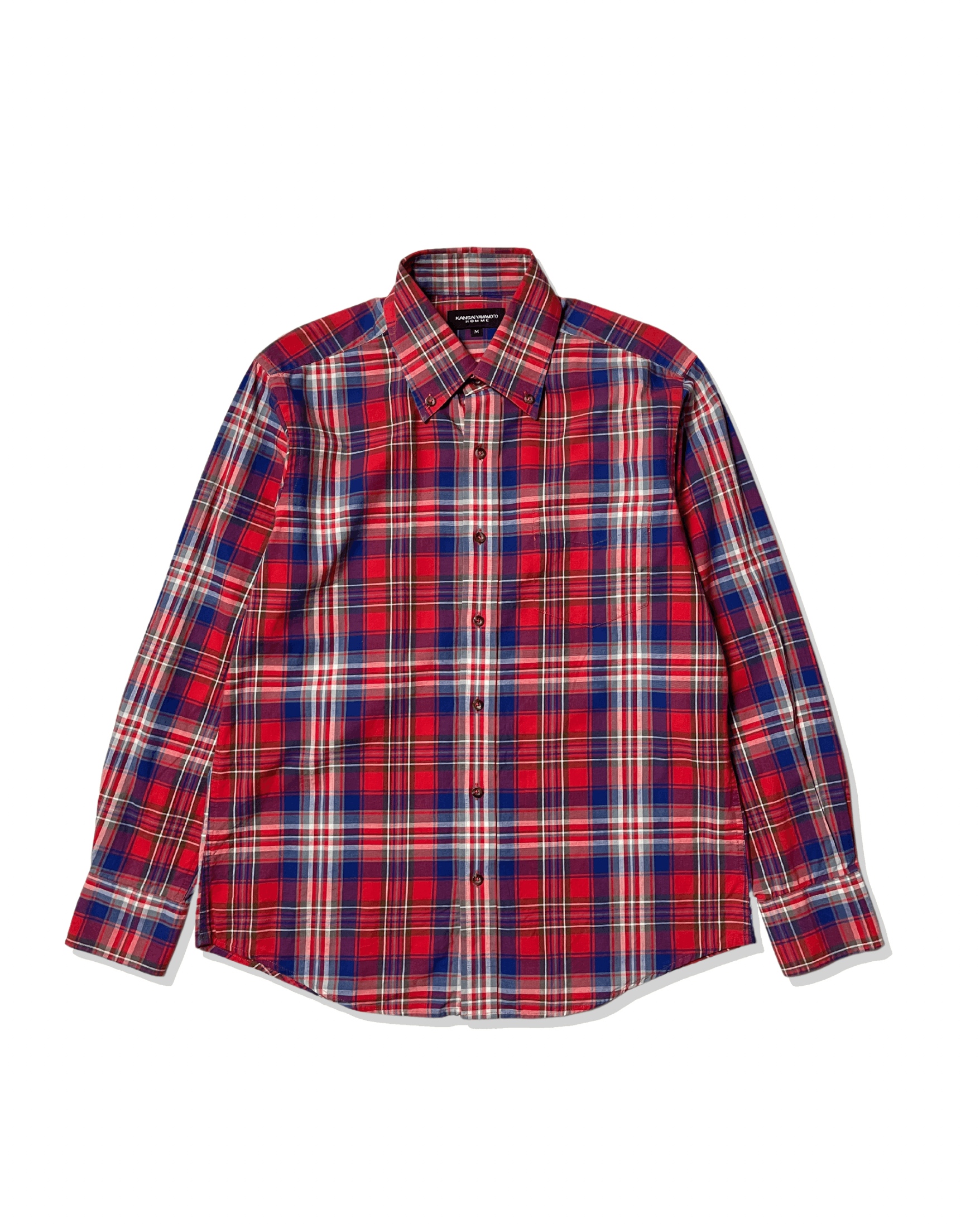 Designer × Kansai Yamamoto × Vintage KANSAI YAMAMOTO BUTTON DOWN PLAID SHIRT Size US M / EU 48-50 / 2 - 1 Thumbnail