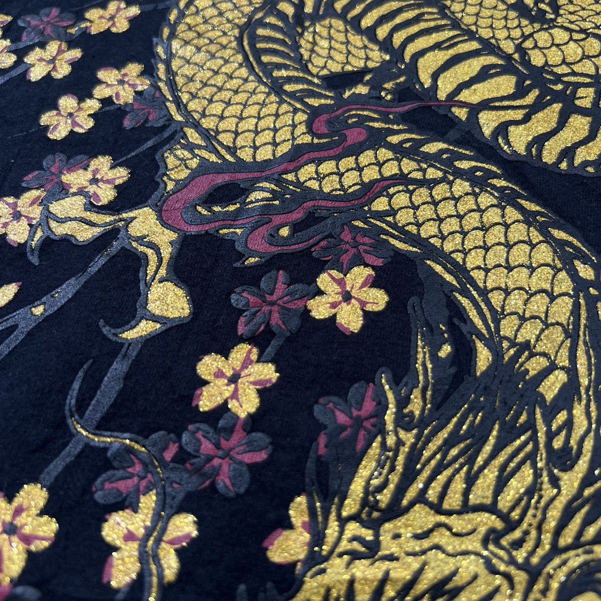 Japanese Brand Sukajan Cure All Japan Karakuri Tamashii Gold Dragon Shirt Size US M / EU 48-50 / 2 - 6 Thumbnail