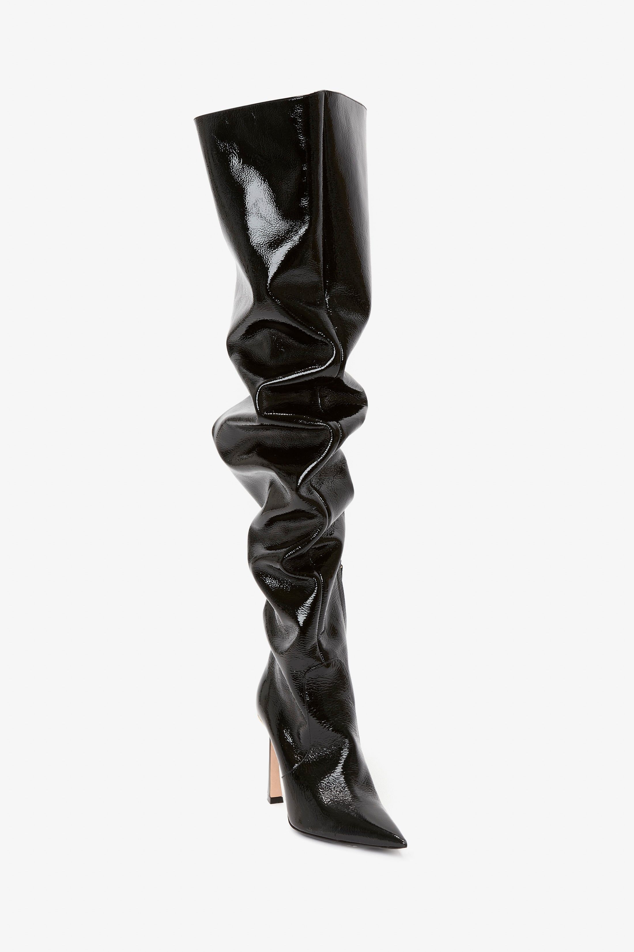 Victoria Beckham o1mle0525 Over The Knee Boots in Black Size US 8.5 / IT 38.5 - 2 Thumbnail