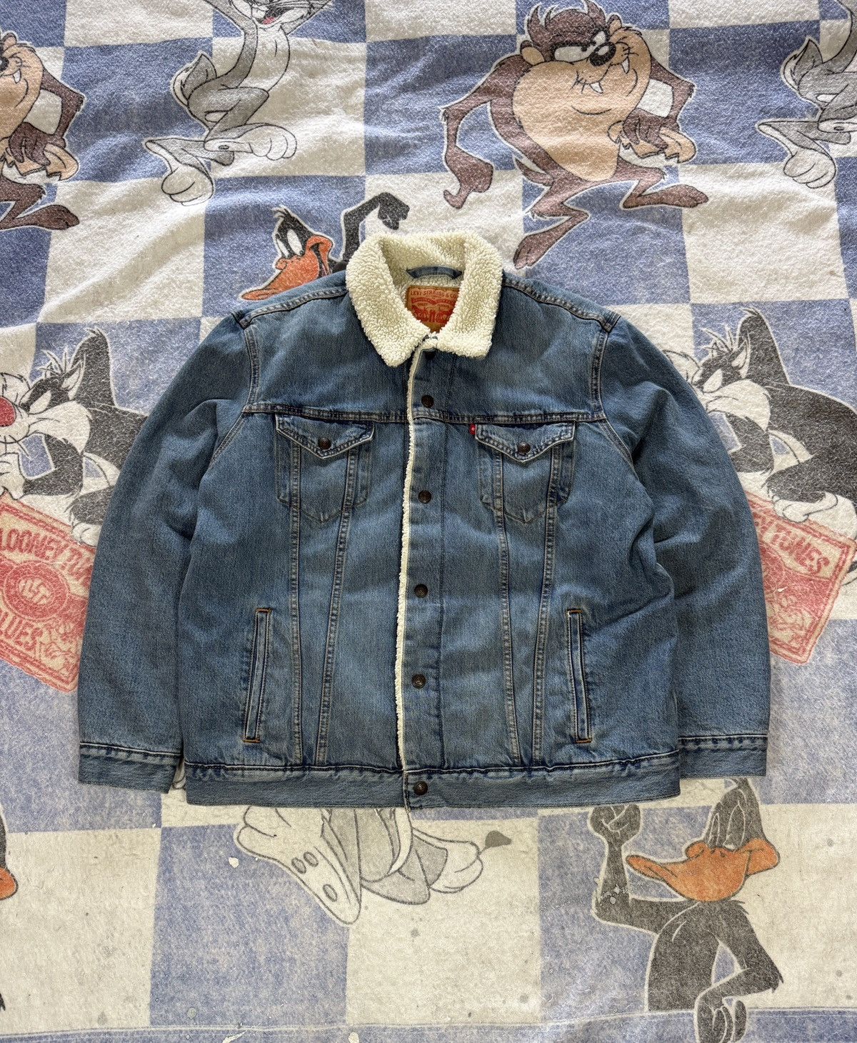 Levi's Levis sherpa lined denim trucker jacket Size US XXL / EU 58 / 5 - 1 Thumbnail