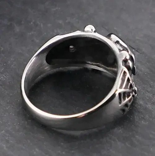 VIBE Gothic Steel Skull Rings Size ONE SIZE - 3 Thumbnail