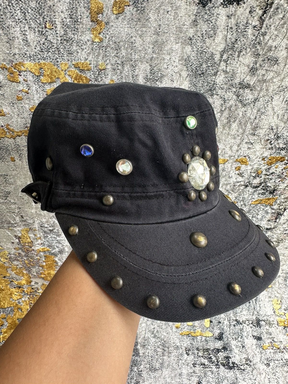 KMRii CRAZY STUDED GGPX JEWERLY GOTHIC STYLE CAP Size ONE SIZE - 3 Thumbnail