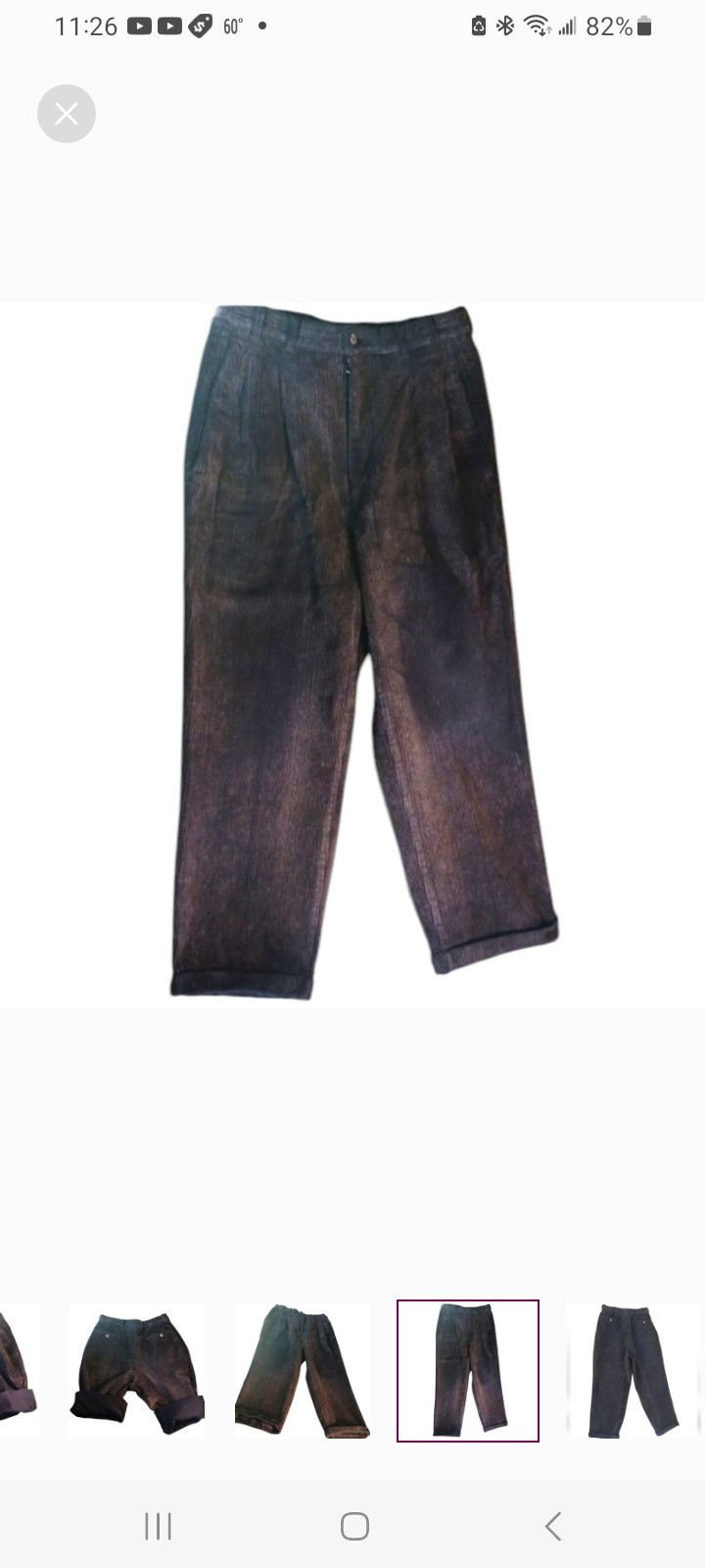 Alexander Julian Vintage 'COLOURS' by Alexander Julian Brown Corduroy Pants Size US 31 - 8 Thumbnail