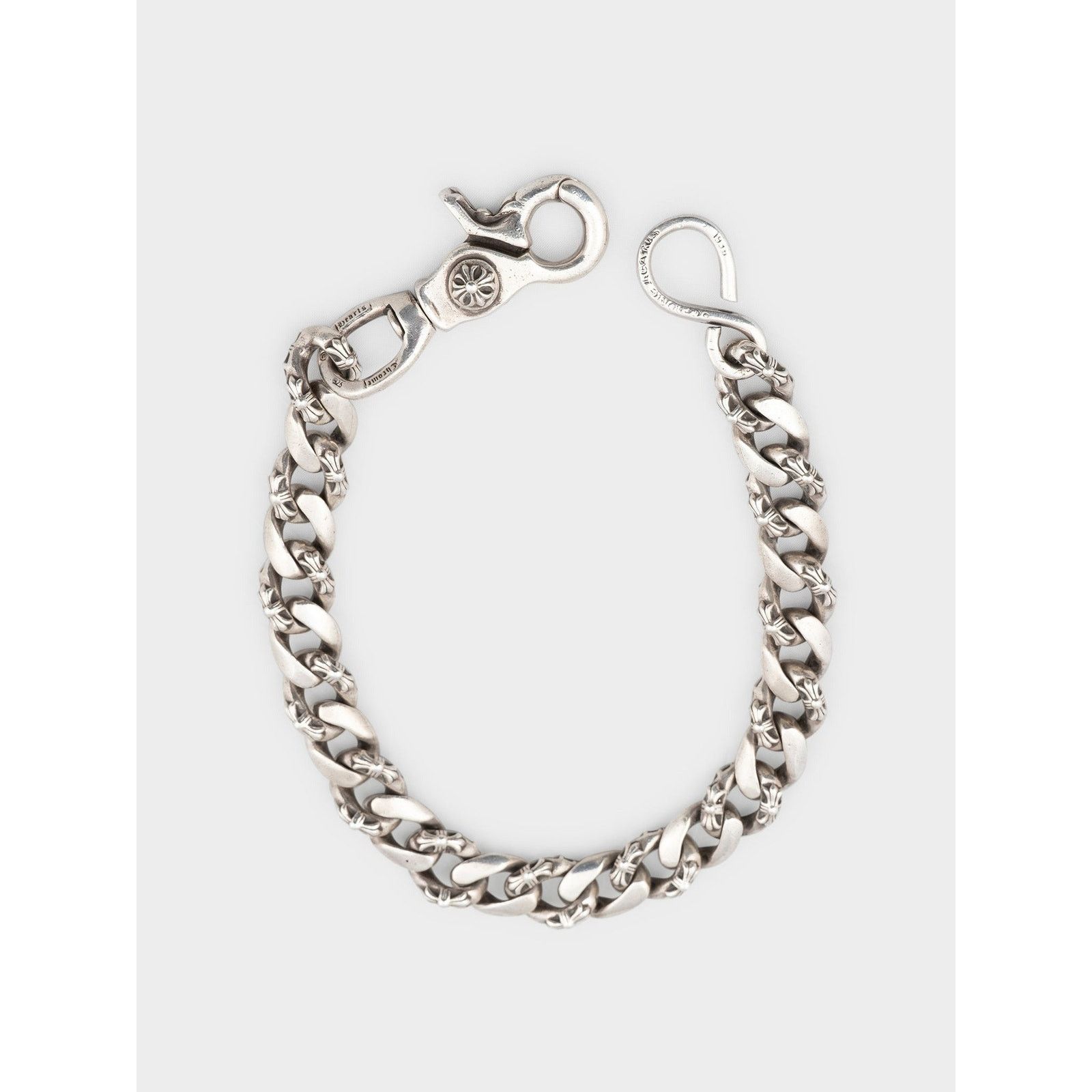 image of Chrome Hearts Fancy Link Wallet Chain in Silver, Men's