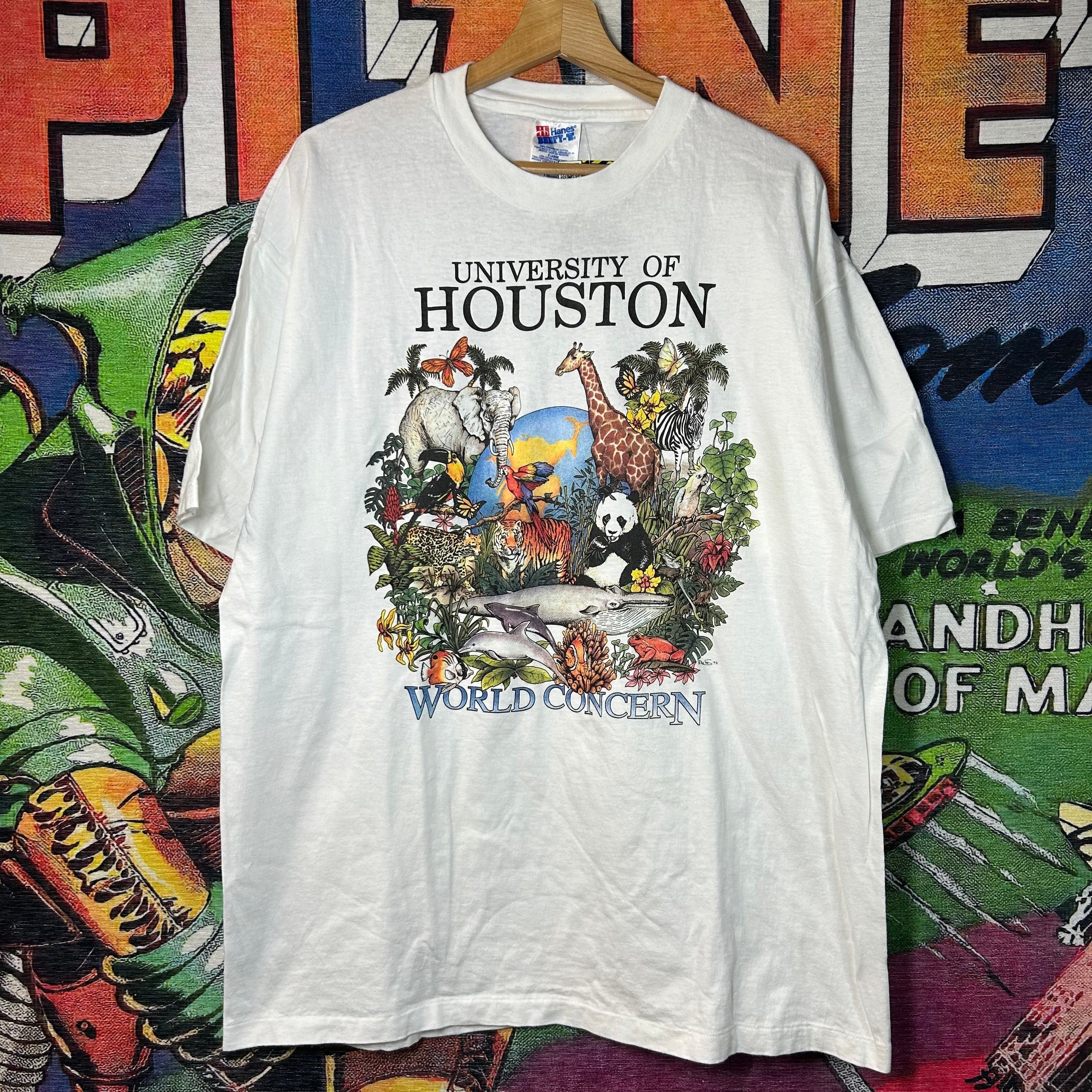 Vintage Vintage 90s University of Houston ‘World Concern’ Animals Te Size US XL / EU 56 / 4 - 1 Thumbnail