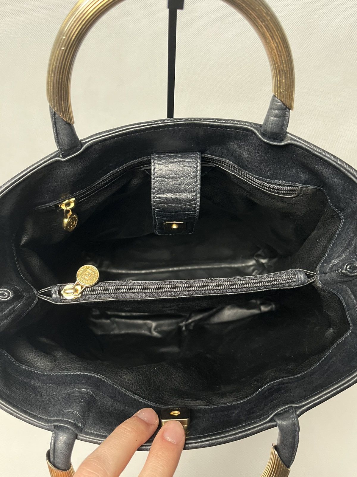 Fendi Fendi Vintage Mini Pasta handbag black leather Size ONE SIZE - 9 Thumbnail