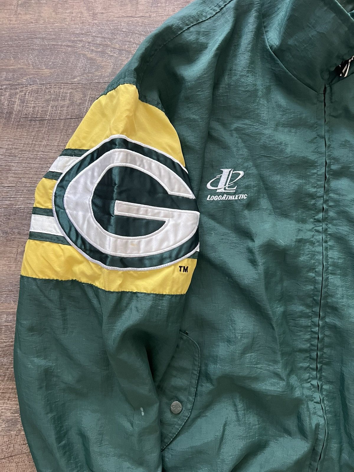 Logo Athletic Vintage Green Bay Packers Jacket Size US L / EU 52-54 / 3 - 4 Thumbnail