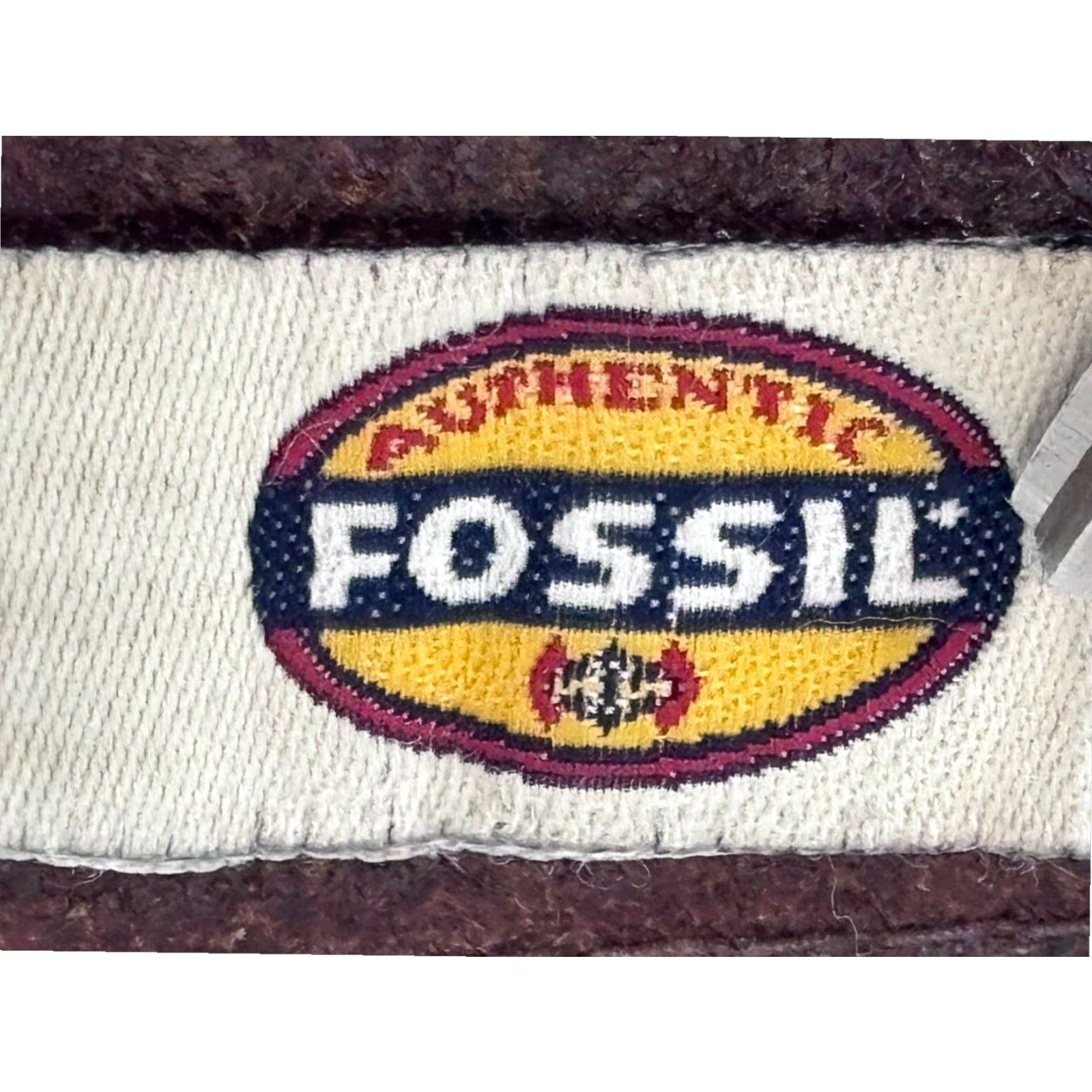 Fossil VINTAGE Fossil Leather Men's Belt Brown 38 Regular Classic Adjustable Buckle Size 38 - 5 Thumbnail
