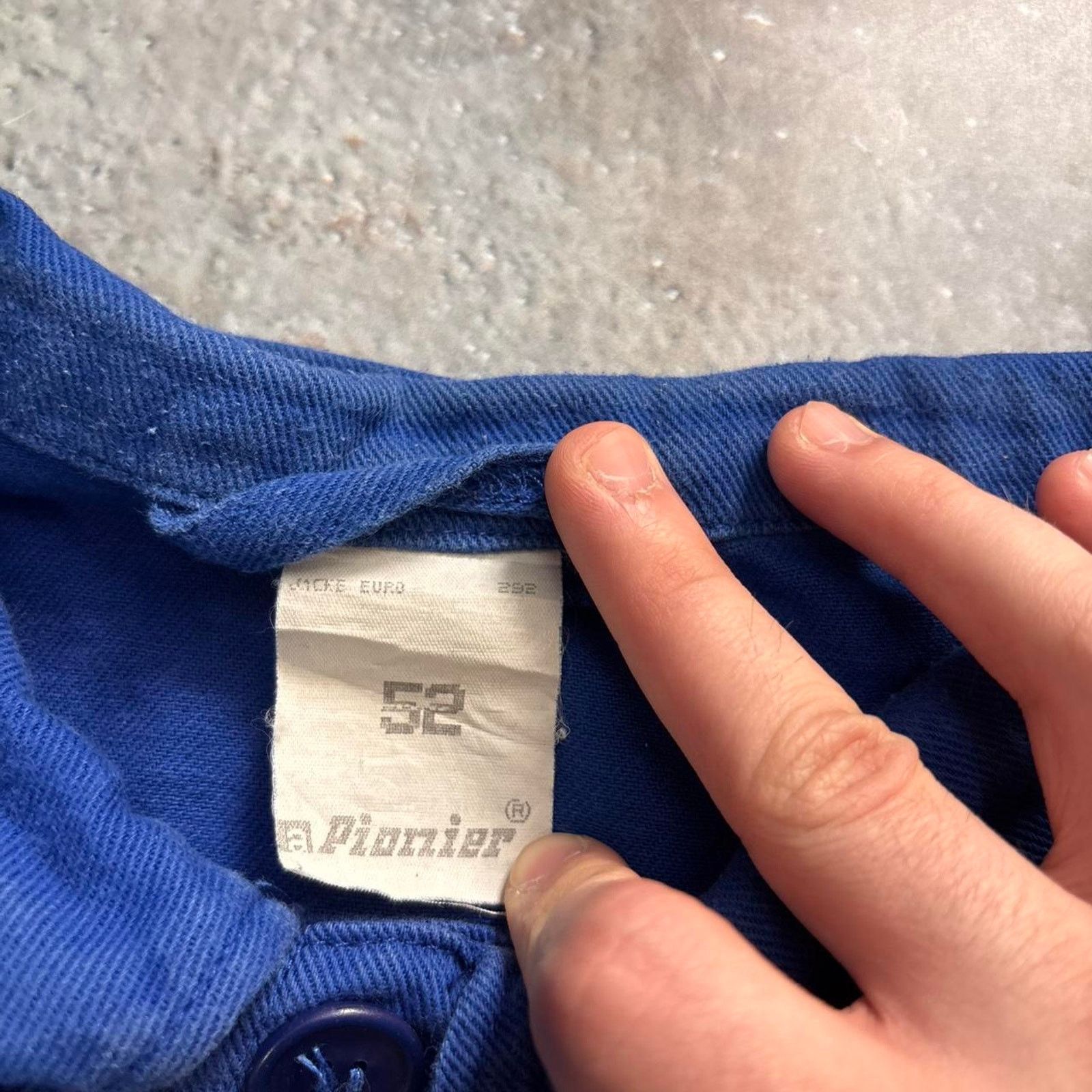 Le Laboureur × Vintage Vintage Blue Moleskin French Workwear Jacket. Large / XL Size US L / EU 52-54 / 3 - 4 Thumbnail
