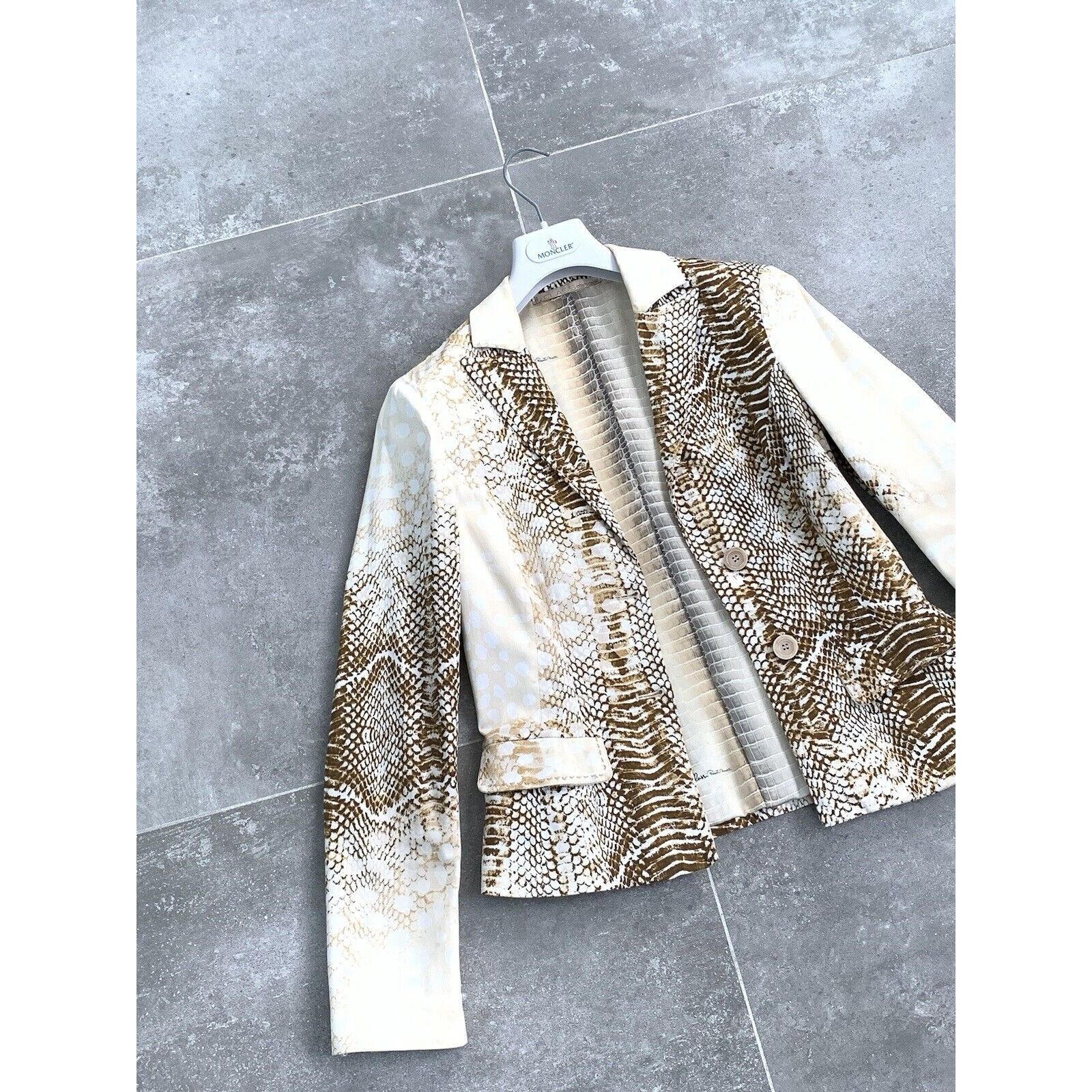Roberto Cavalli × Vintage Women's ROBERTO CAVALLI Lizard Blazer Jacket SZ S-M EU 36-38 Size M / US 6-8 / IT 42-44 - 13 Thumbnail