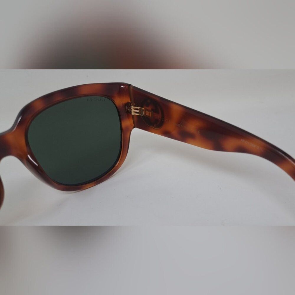 Gucci Gucci Womens Sunglasses Havana Green Gold Big Logo Square G Size ONE SIZE - 7 Thumbnail