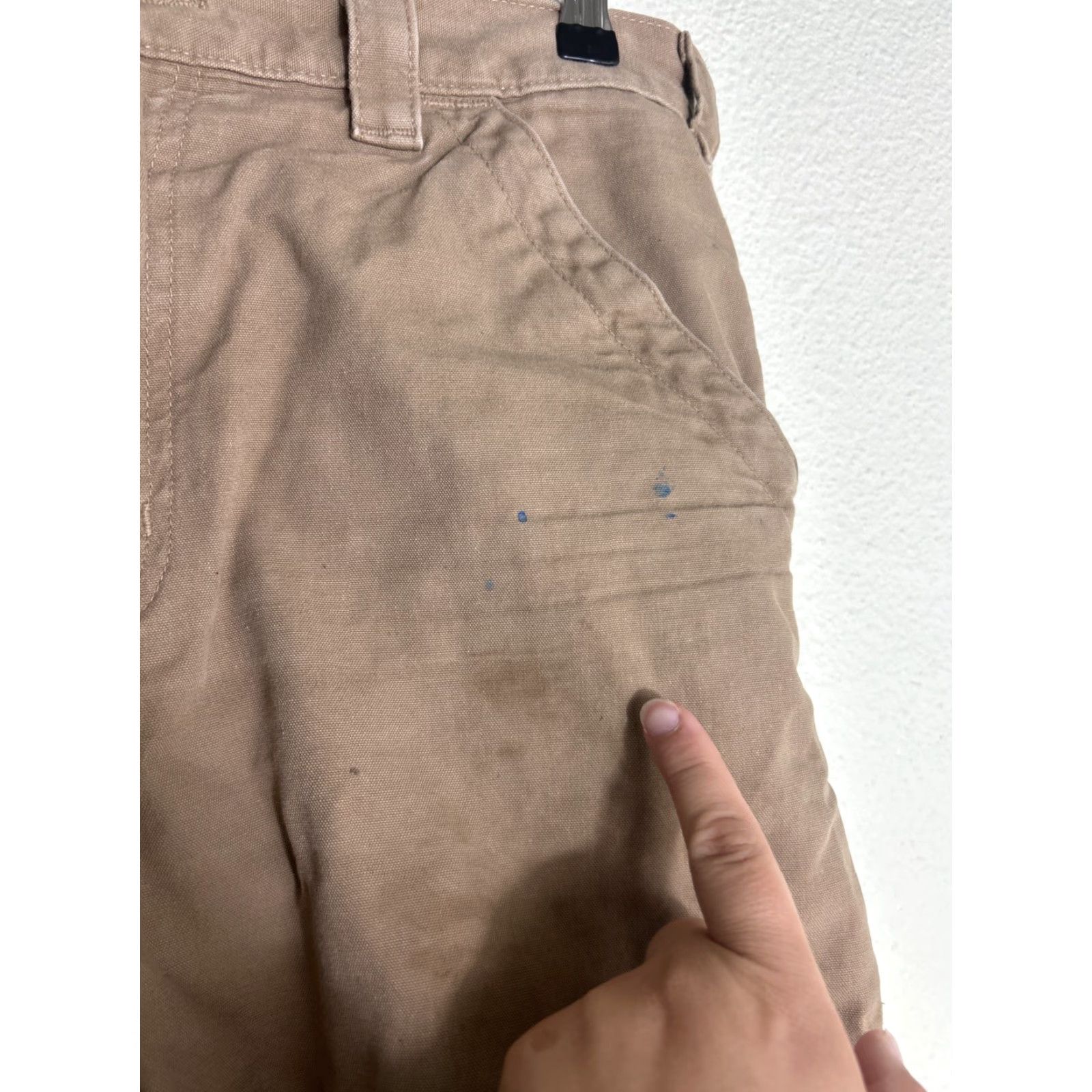 Carhartt Carhartt Shorts Mens 32x10 Khaki Beig Beige Regular Cargo Pockets Workwear Casual 32 Mens Clothing Canvas Cotton Flat Front Inseam 10" Size US 32 / EU 48 - 5 Thumbnail