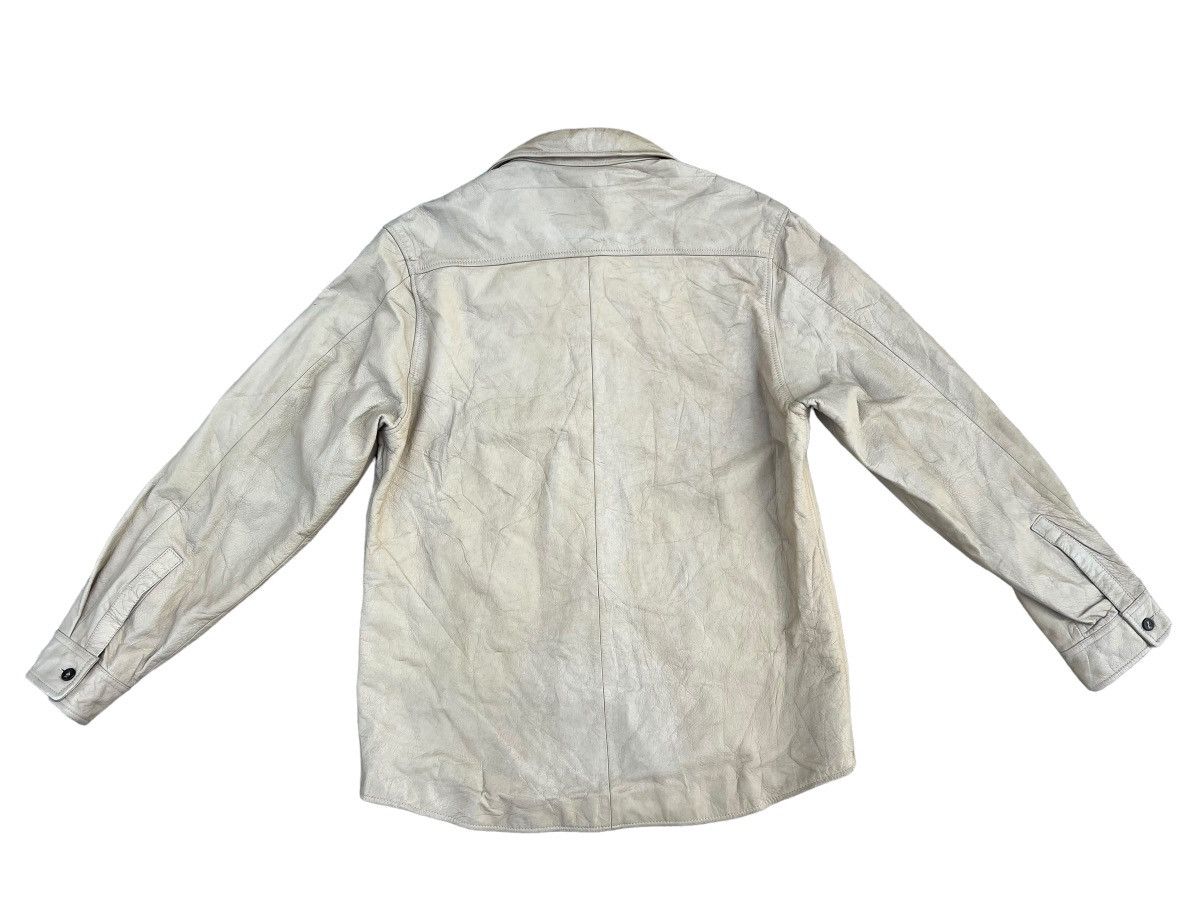 Leather Vintage Kazutaka Kato KAKA Fade Patina Cowhide Leather Shirt Size US M / EU 48-50 / 2 - 2 Thumbnail