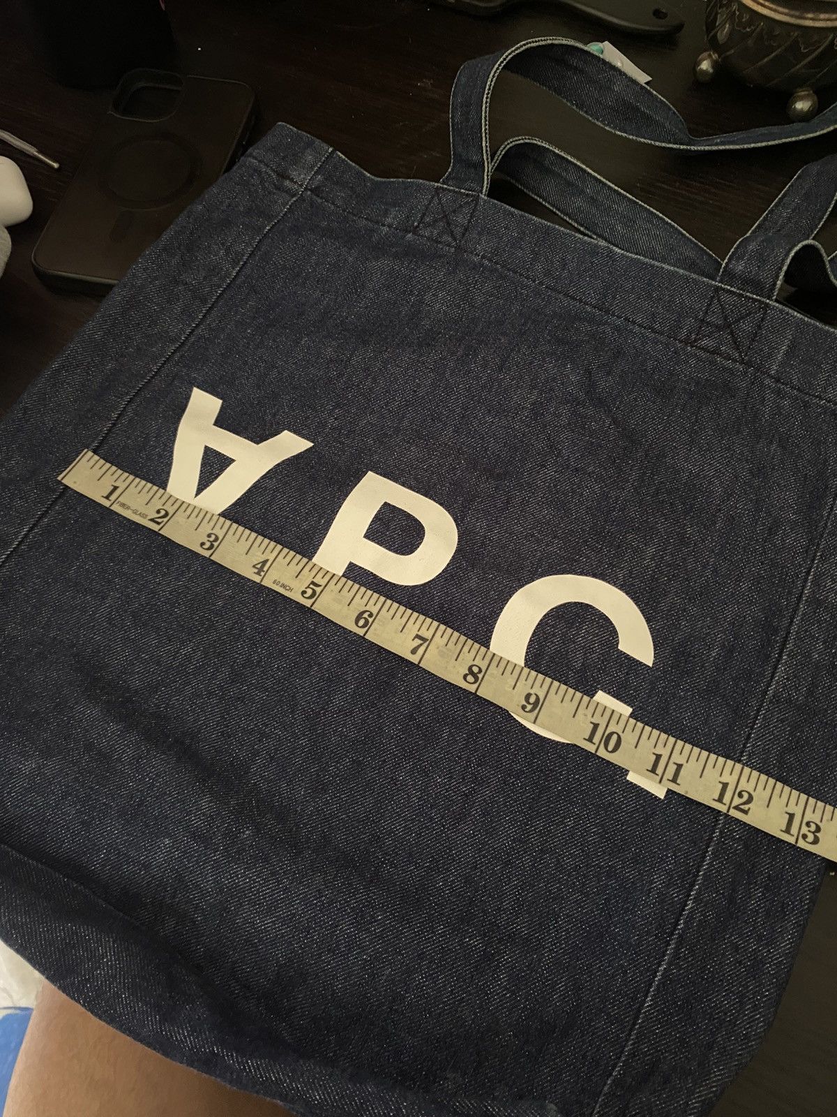 A.P.C. A.P.C Rue Madame Paris Denim Tote Bag Size ONE SIZE - 4 Thumbnail