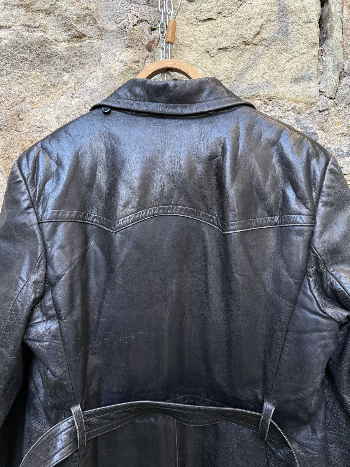 Vintage Retro Military WW2 German Luftwaffe Distressed Leather Coat Size US L / EU 52-54 / 3 - 13 Thumbnail