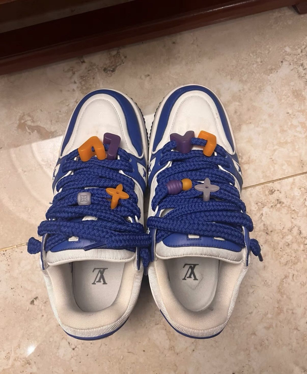 Louis Vuitton Louis Vuitton LV Pikachu Sneakers, White & Blue Size US 8 / EU 41 - 2 Thumbnail