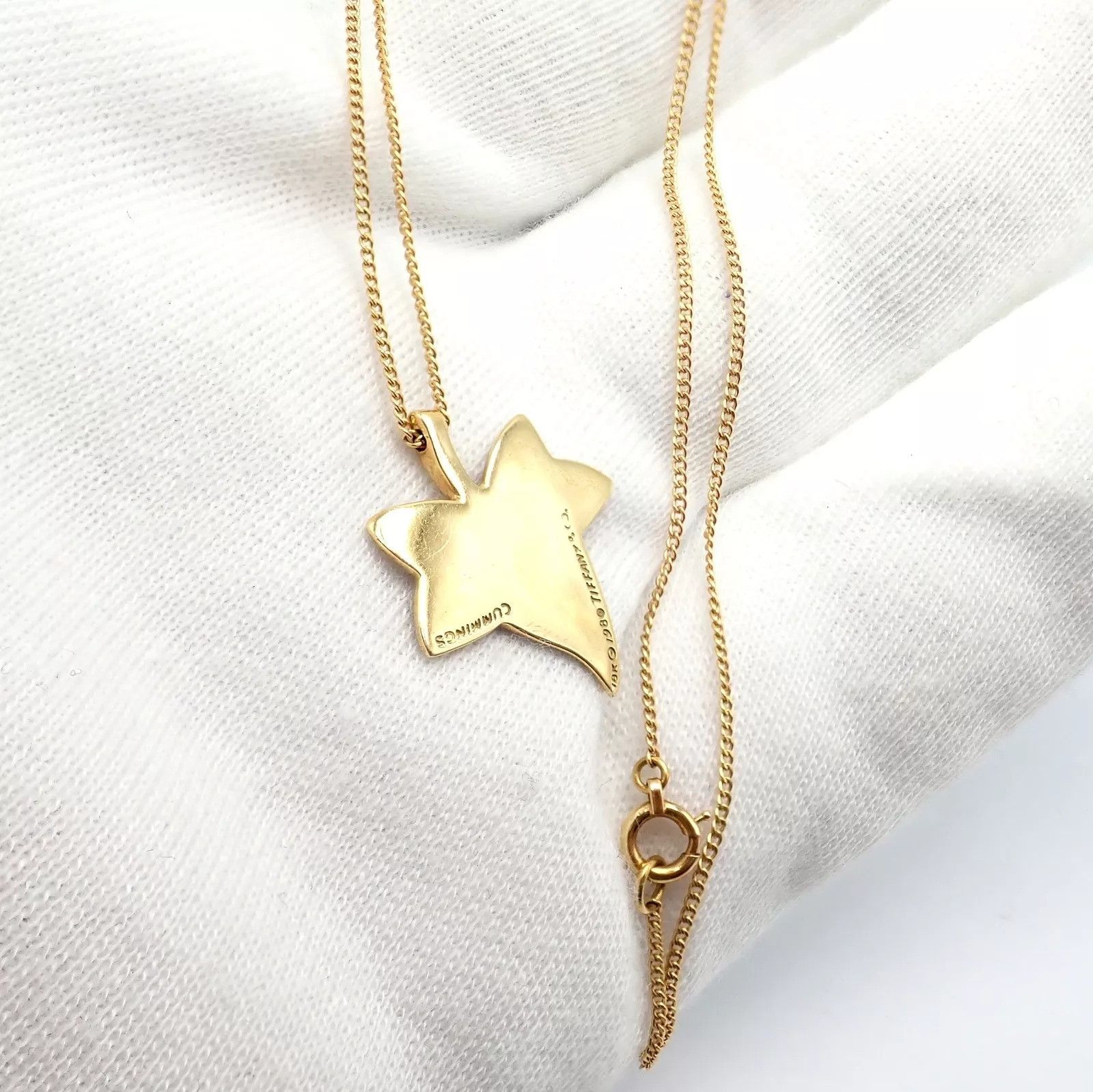 Tiffany & Co. Tiffany & Co Cummings 18k Yellow Gold Leaf Pendant Necklace Size ONE SIZE - 7 Thumbnail