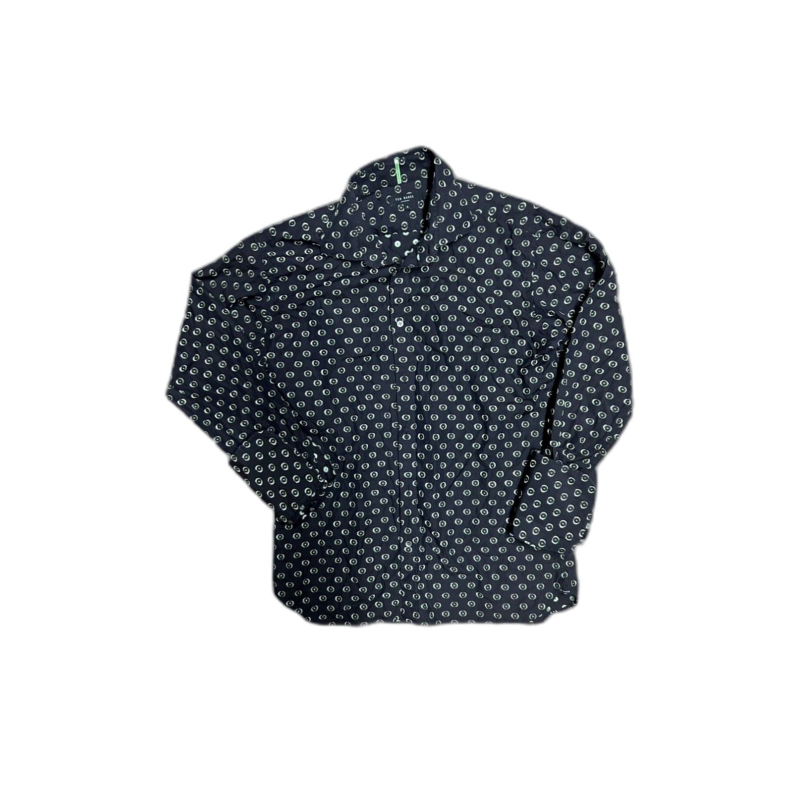 Ted Baker Ted Baker London Green Dot Shirt L/S Men Large Size US L / EU 52-54 / 3 - 1 Thumbnail