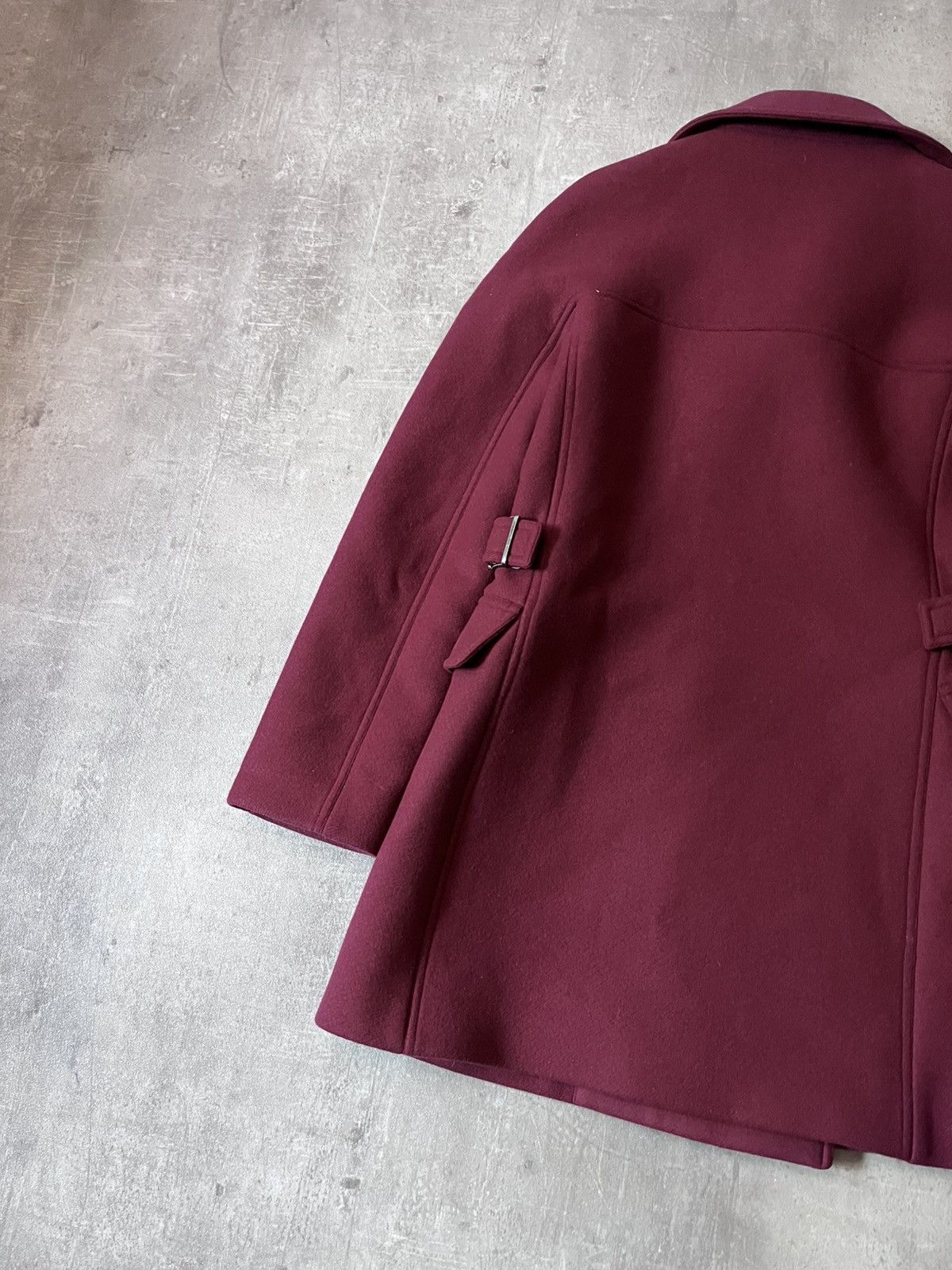 Alaia Alaia Double Breasted Burgundy Wool Coat Size M / US 6-8 / IT 42-44 - 7 Thumbnail