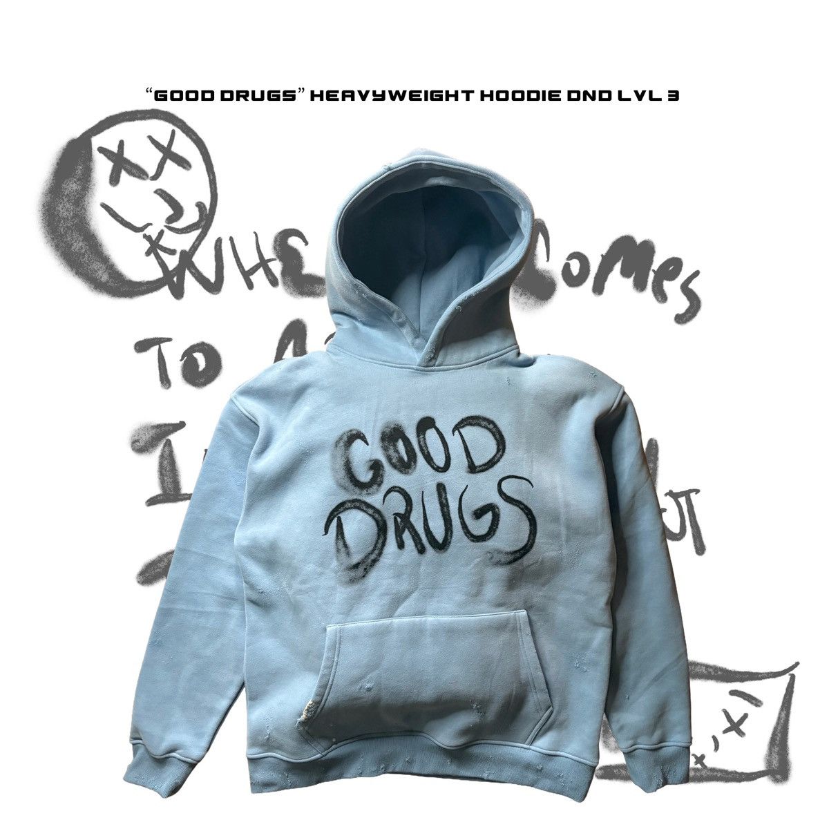 Other Good Drugs 20 Oz. “Heavyweight” Hoodie DND LVL 3 Size S / US 4 / IT 40 - 1 Thumbnail