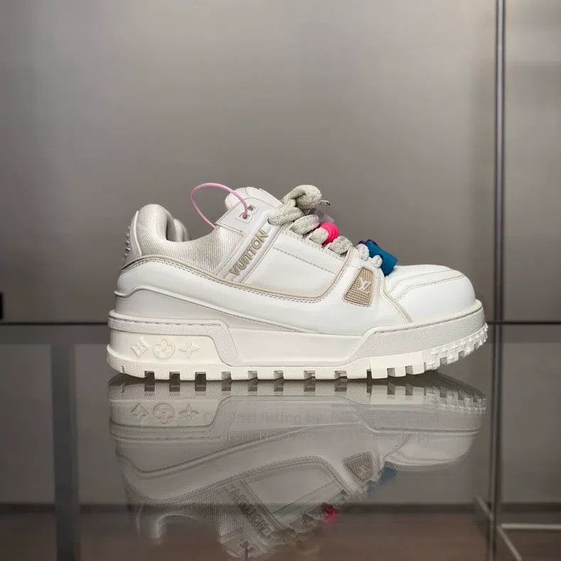 Louis Vuitton Louis Vuitton Trainer Maxi Original Box White Fat Ding sho Size US 8.5 / EU 41-42 - 5 Thumbnail