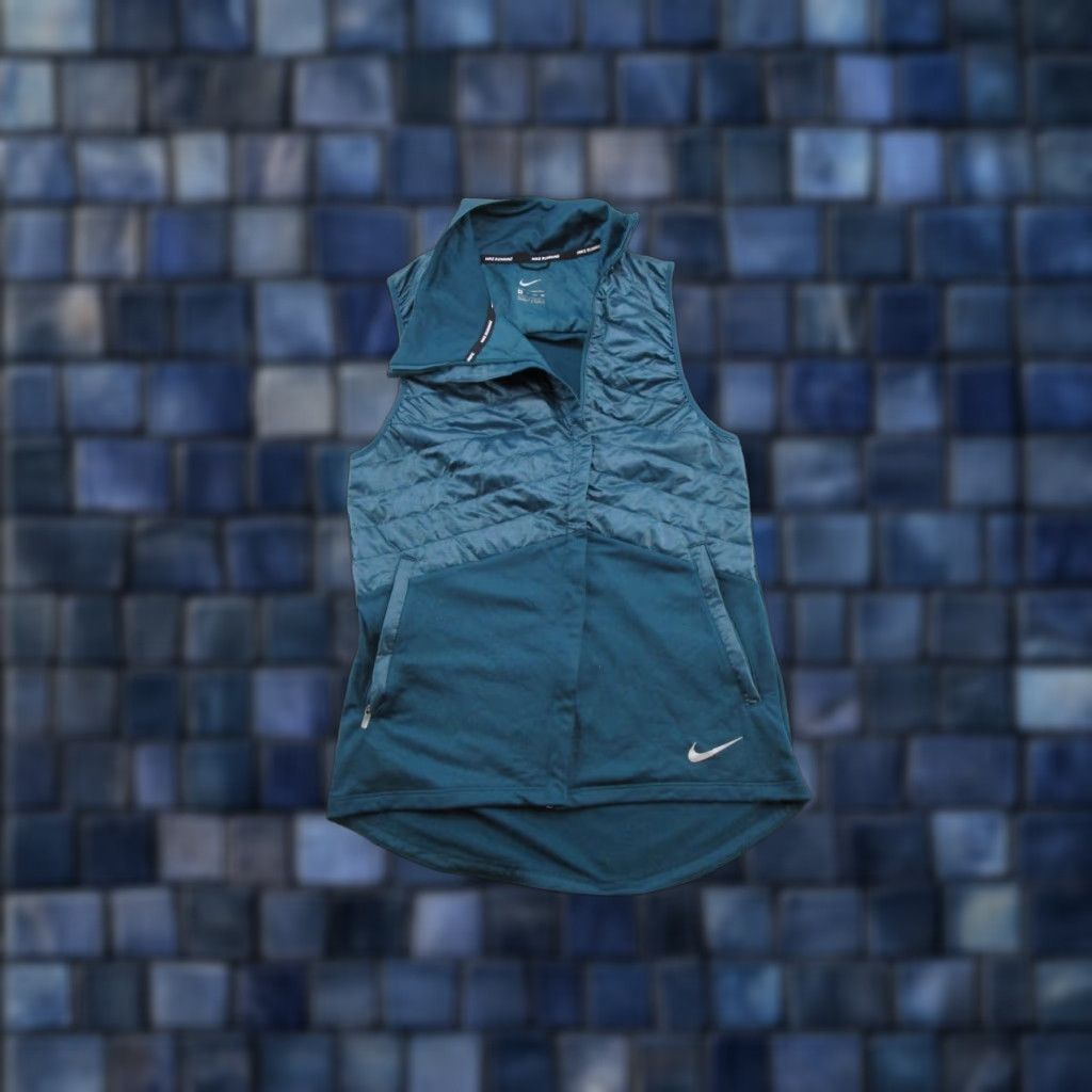 Nike Nike Running Puffer Vest Womens XS Blue Insulated Softshell Zip BV3886-347 Size XS / US 0-2 / IT 36-38 - 1 Thumbnail