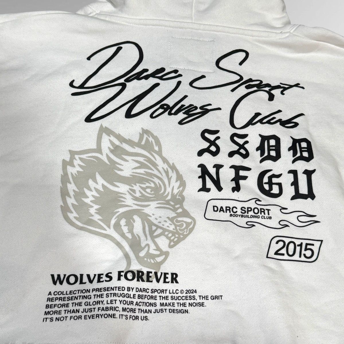 Darc Sport Darc Sport Wolves Club White Cropped Hoodie Size S / US 4 / IT 40 - 6 Thumbnail